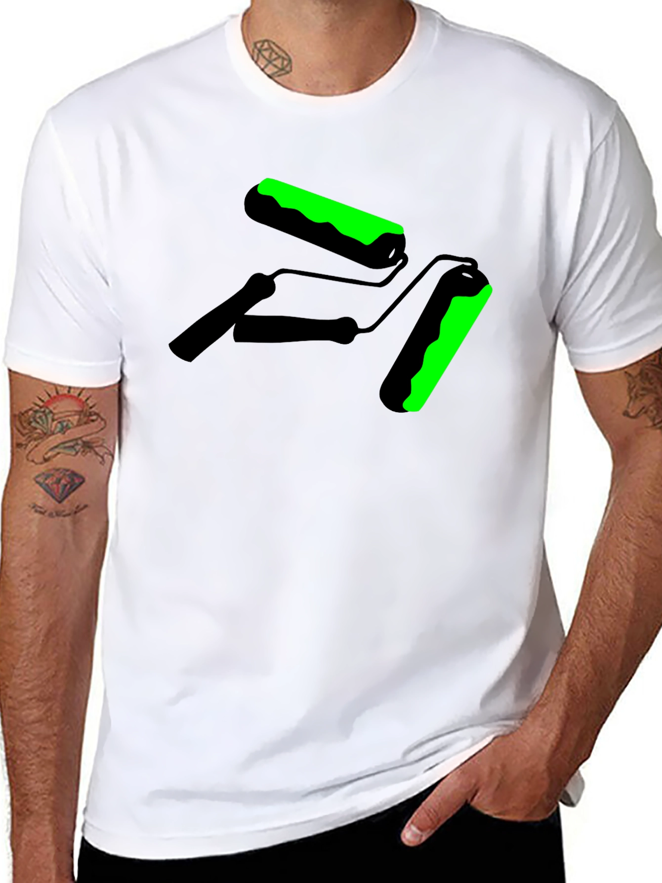 Paint Roller Graphic Tee - Cool Painter Shirt