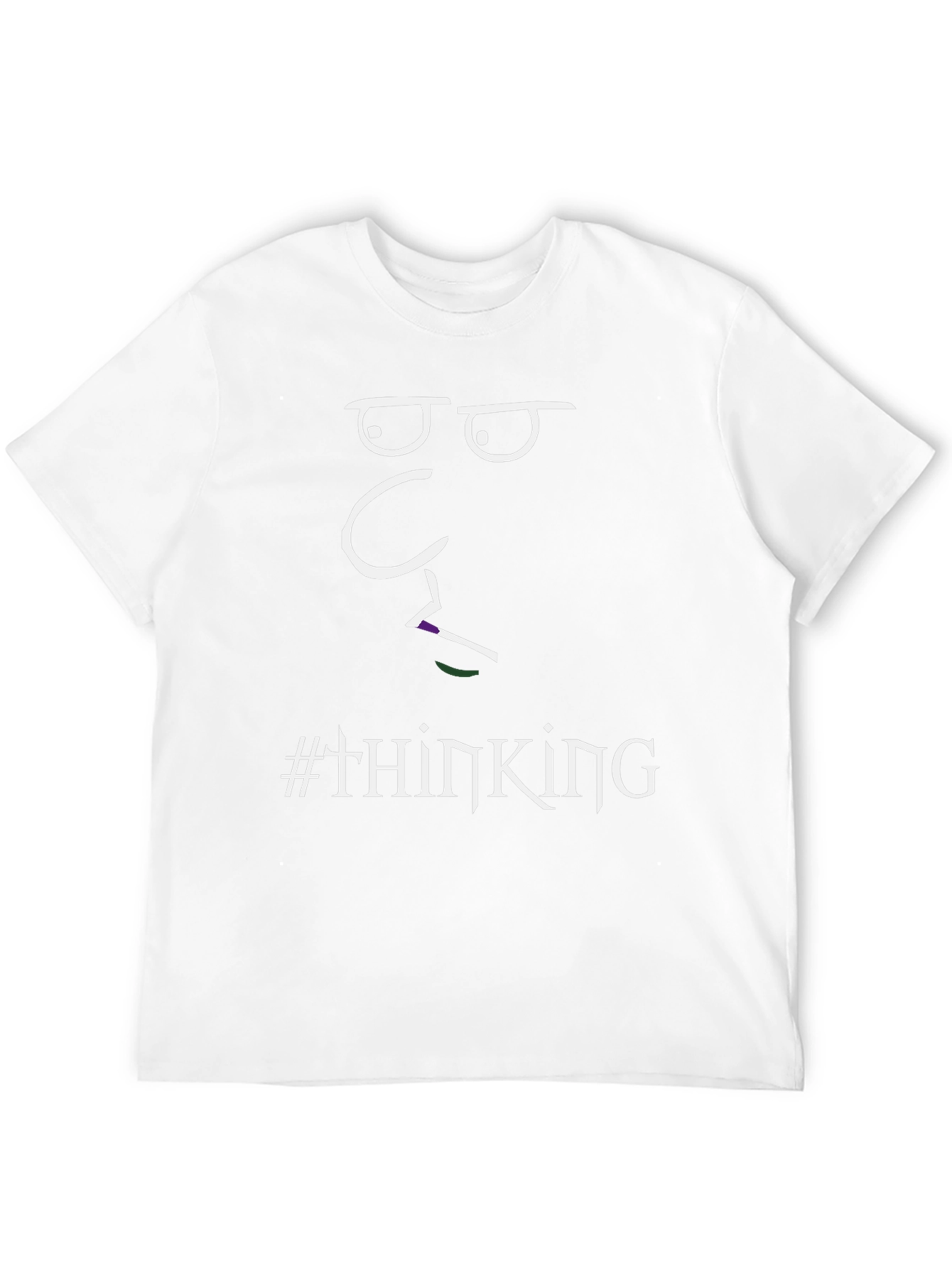 Thinking Face Graphic T-Shirt - Unisex Black Tee
