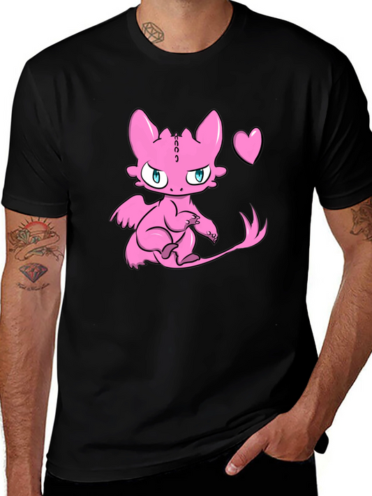 Cute Pink Dragon Graphic Tee