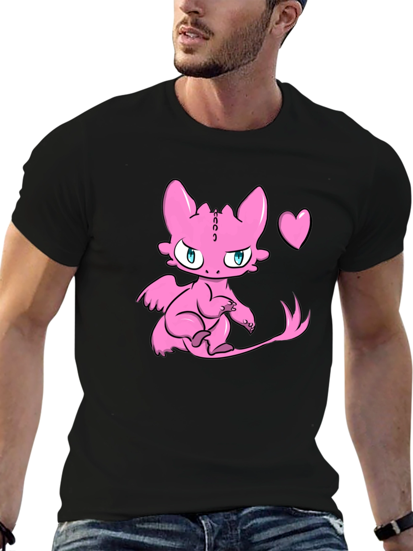 Cute Pink Dragon Graphic Tee