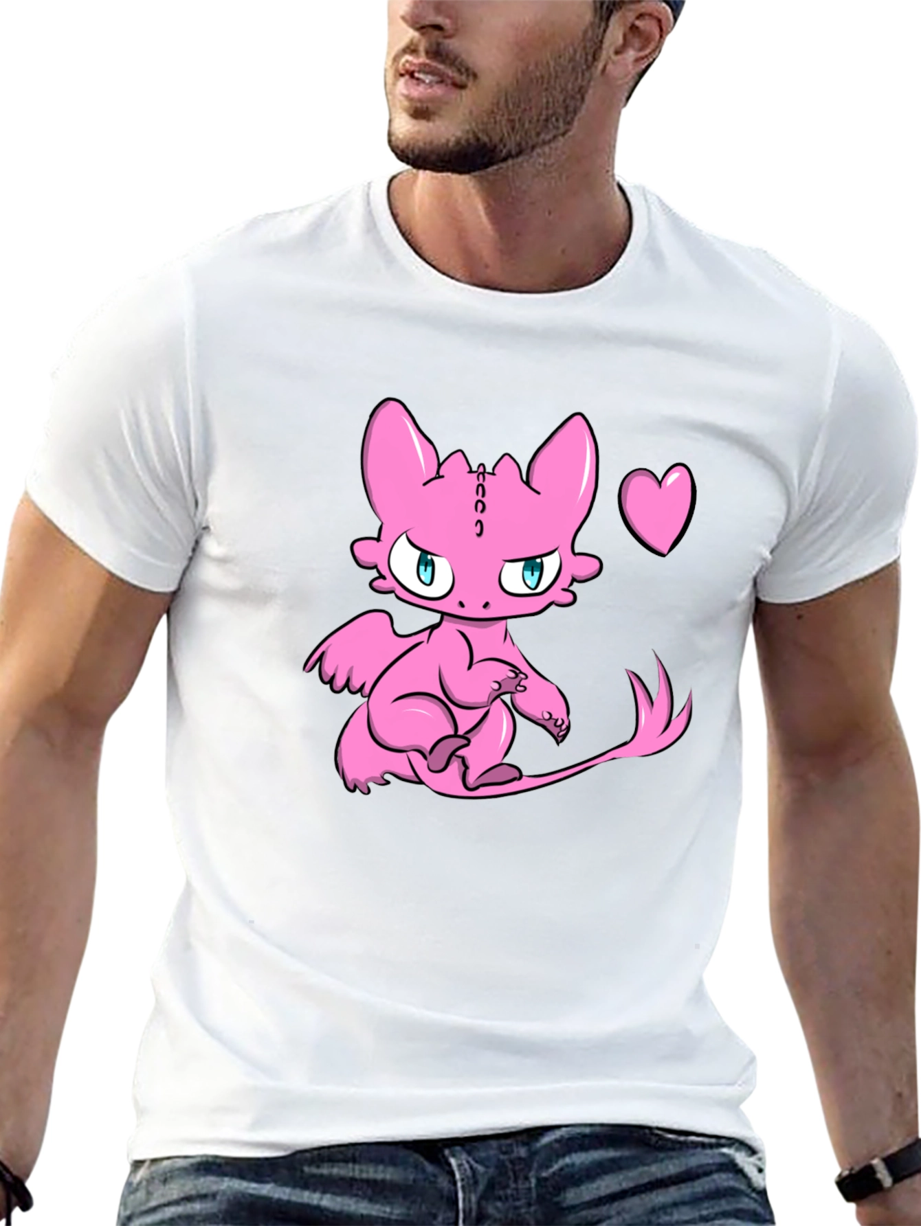 Cute Pink Dragon Graphic Tee