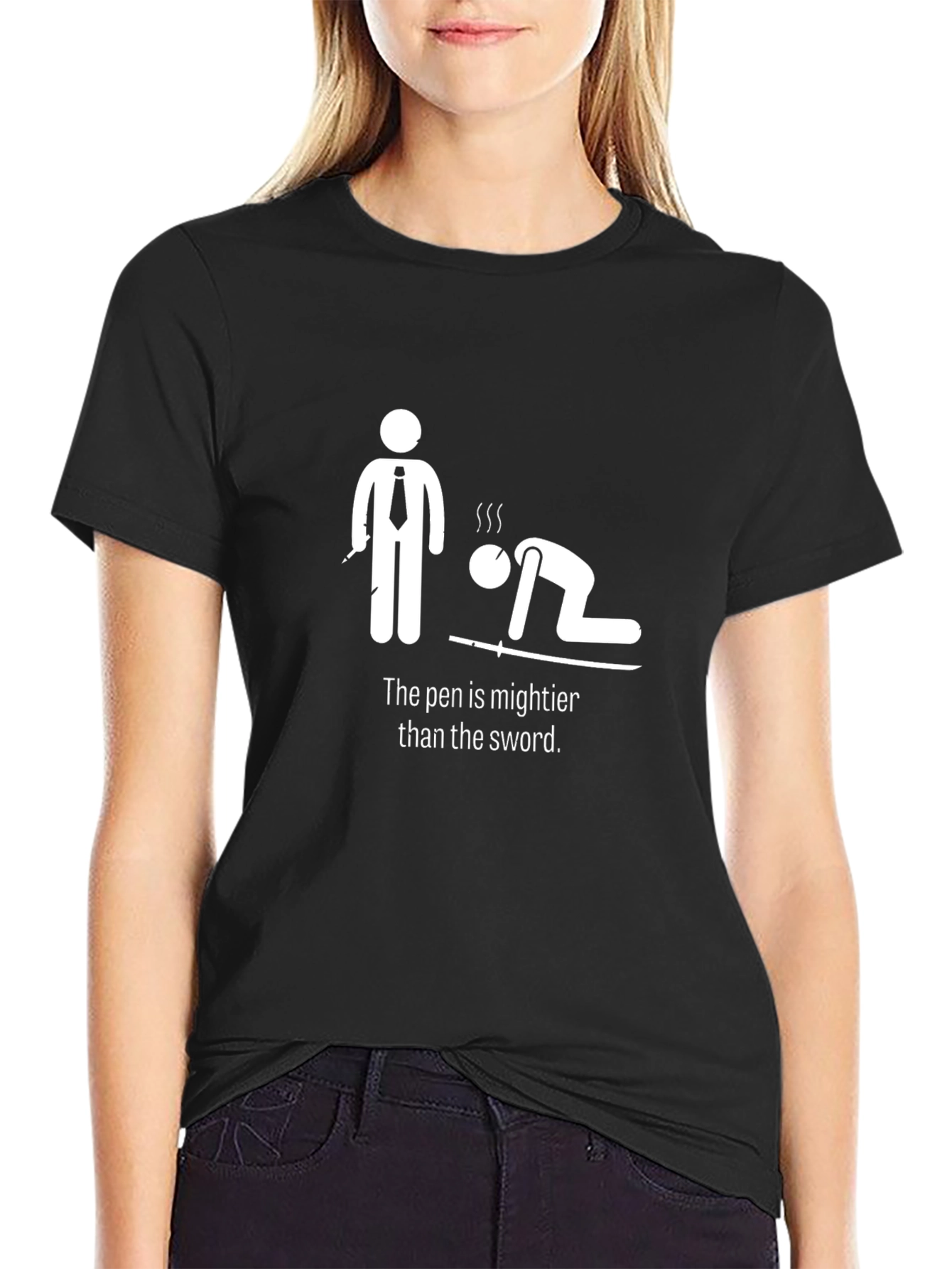 The Pen Is Mightier T-Shirt - Funny Literary Tee