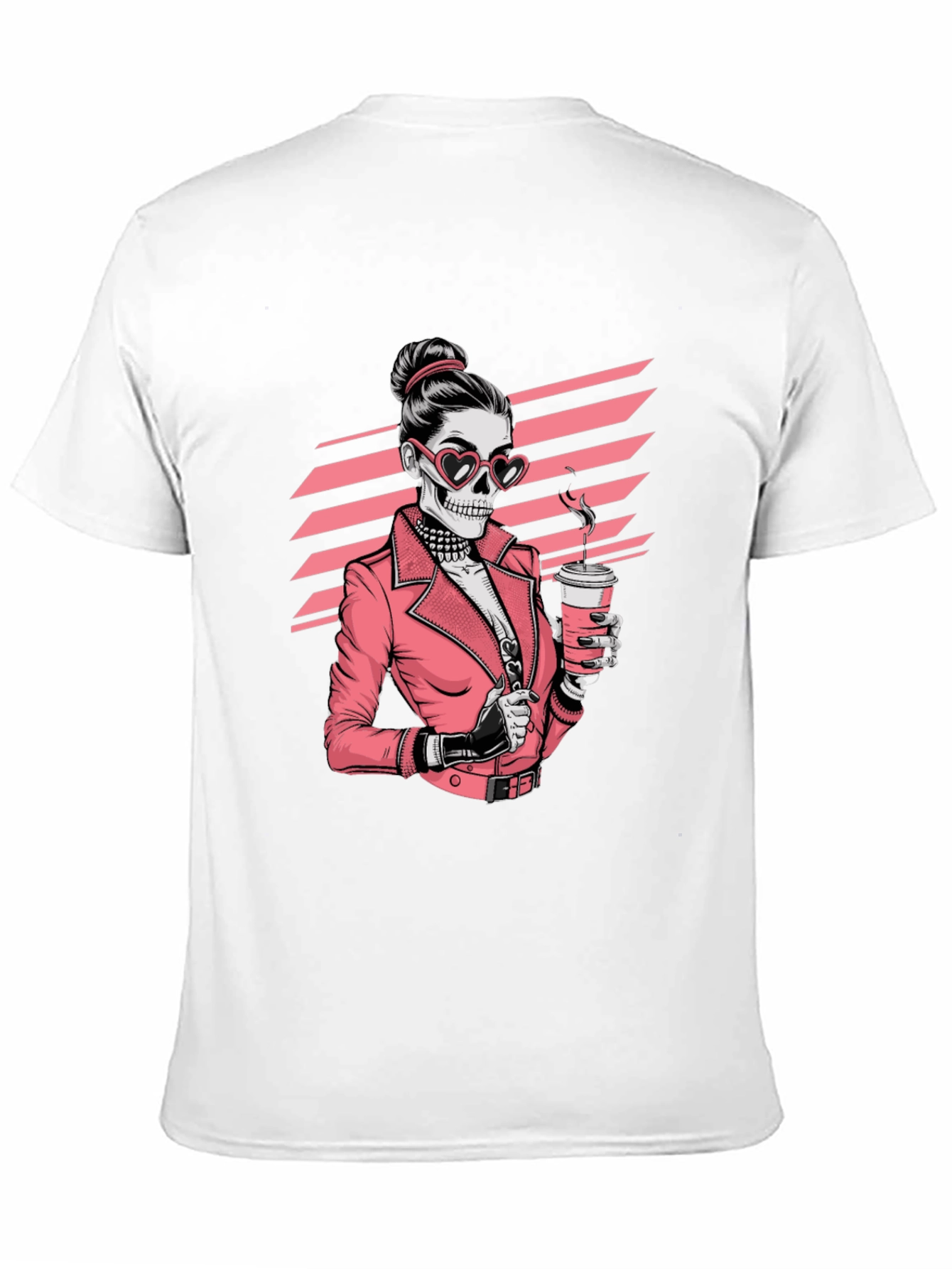 Skull Coffee Lover Graphic Tee - Black T-Shirt