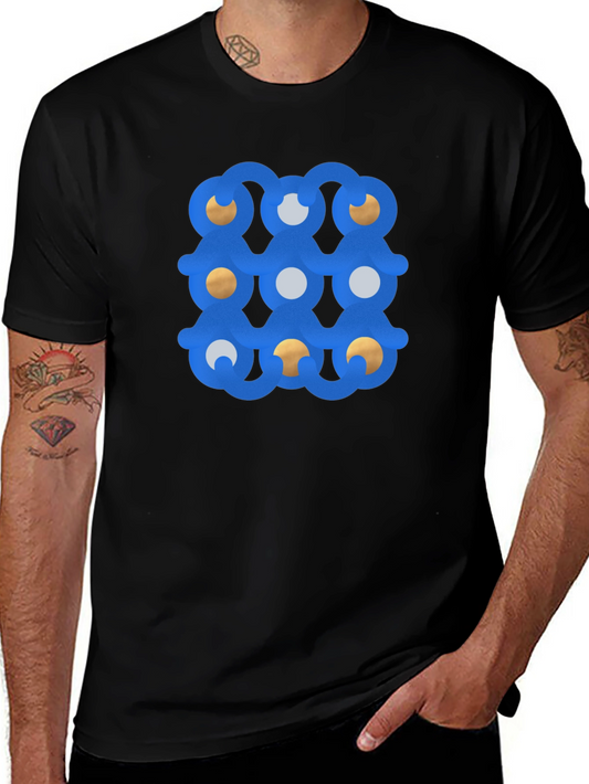 Abstract Graphic Print Black T-Shirt