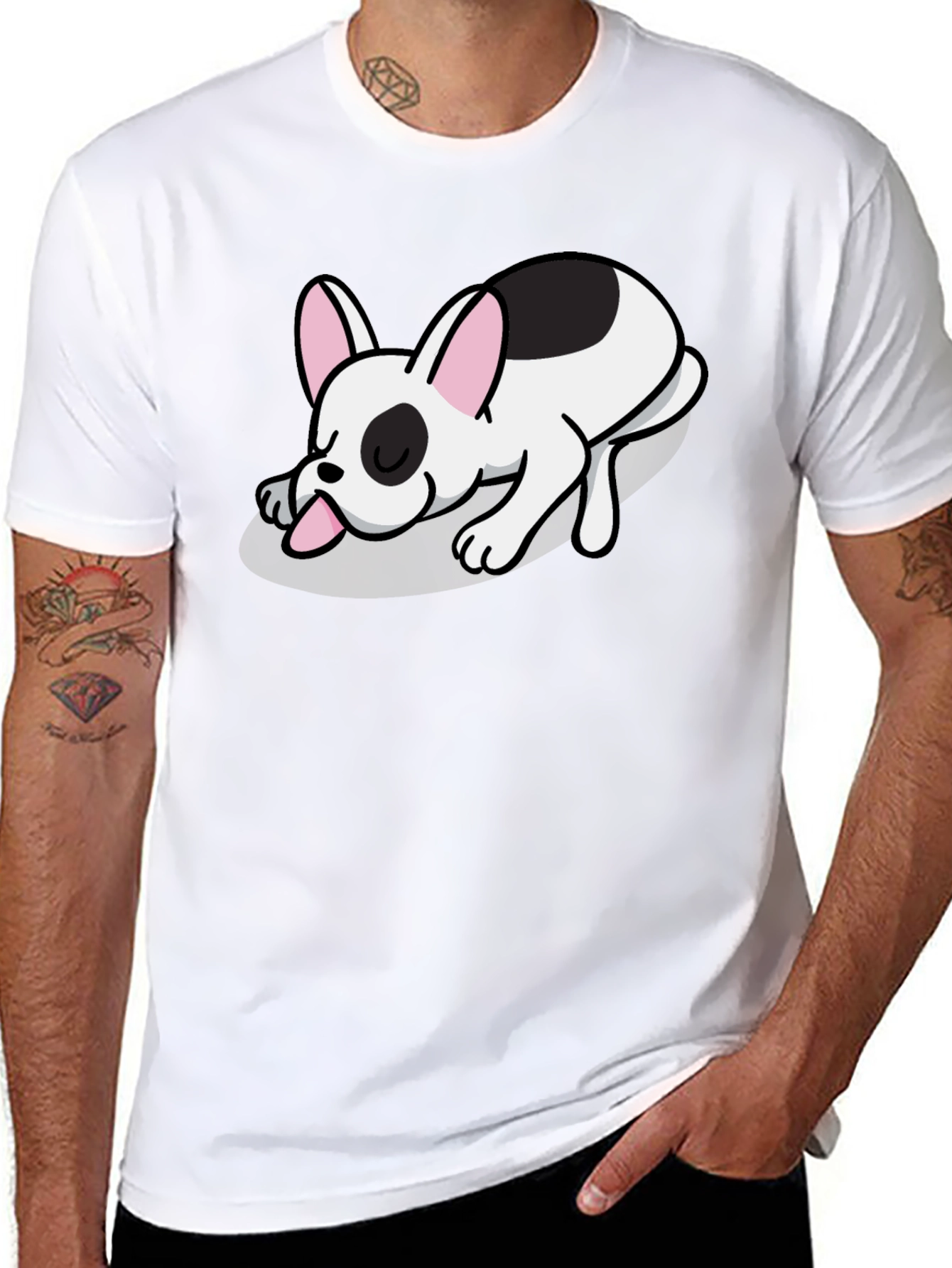 Dog Graphic T-Shirt - Cute French Bulldog Design