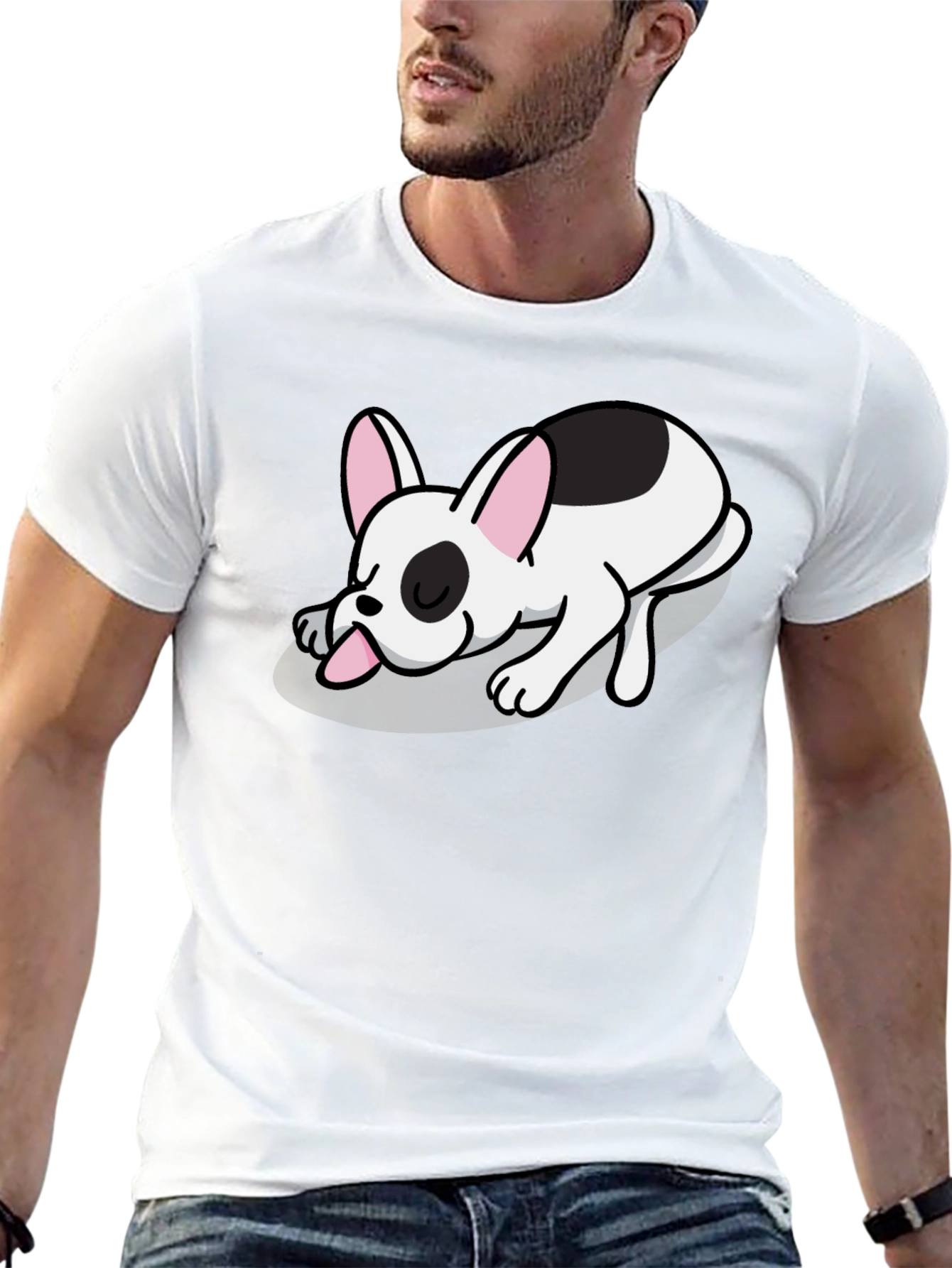 Dog Graphic T-Shirt - Cute French Bulldog Design