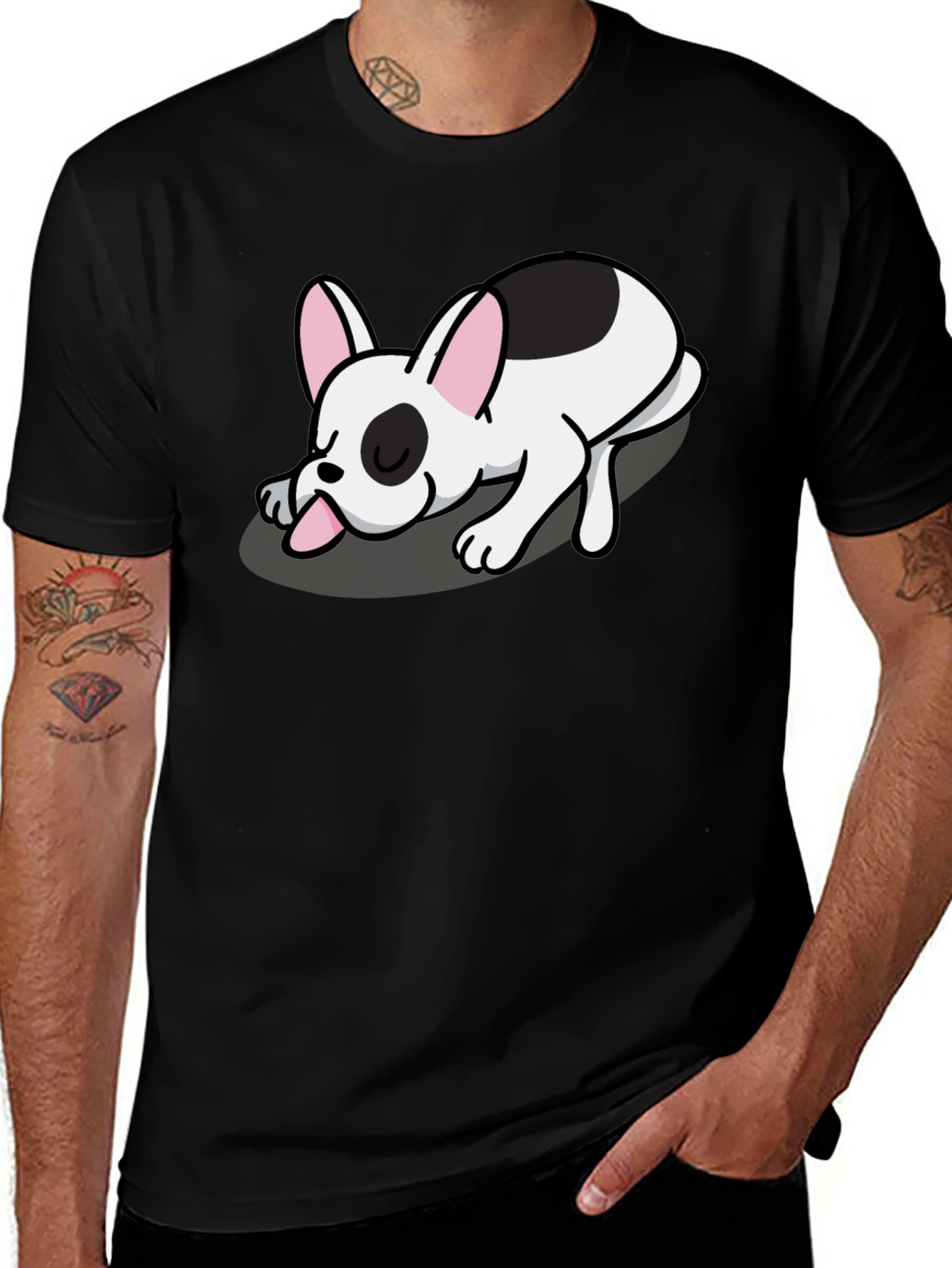 Dog Graphic T-Shirt - Cute French Bulldog Design