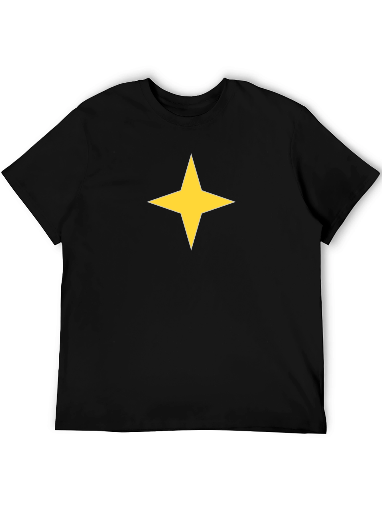 Black Tee with Yellow Star