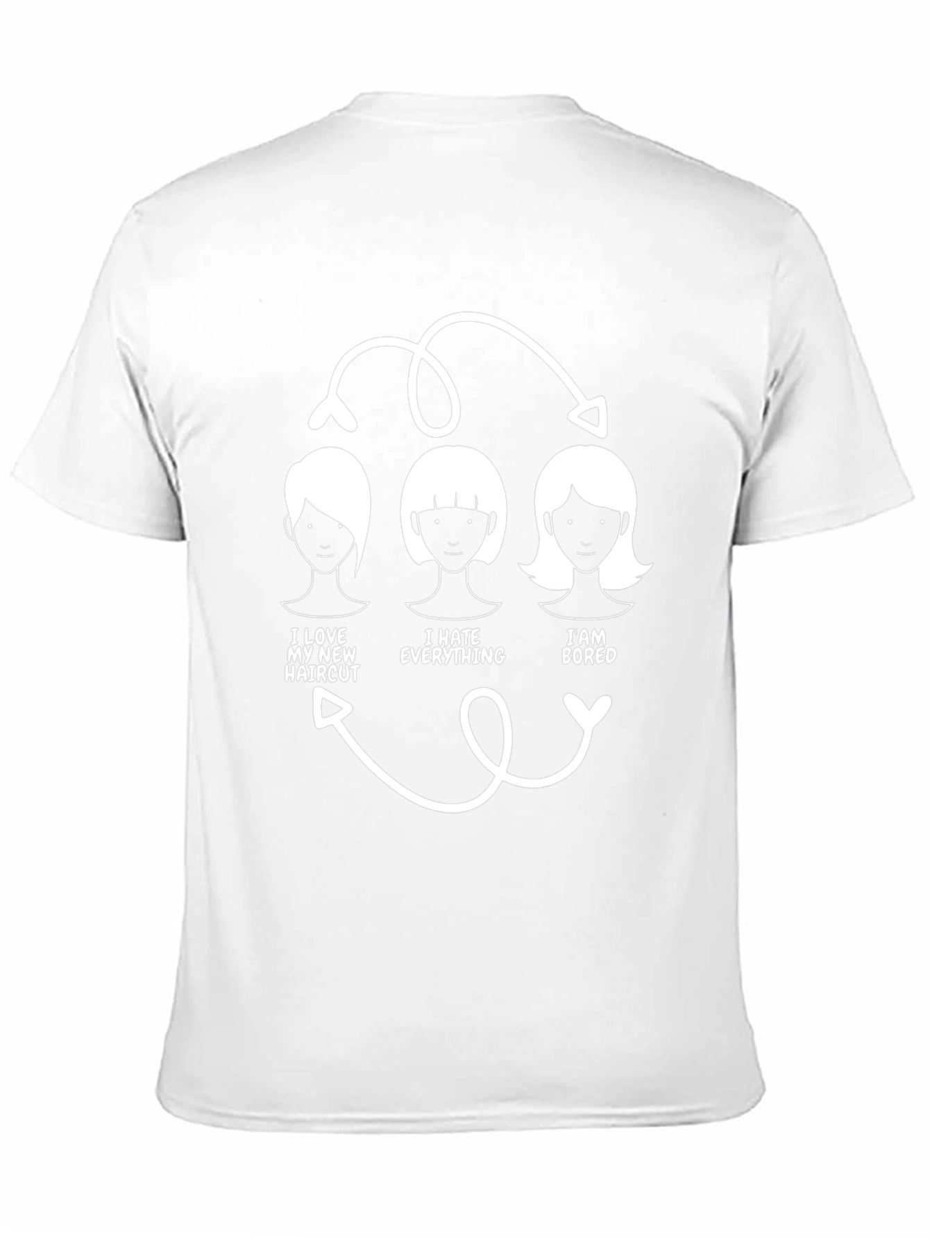 Humorous Haircut Cycle T-Shirt