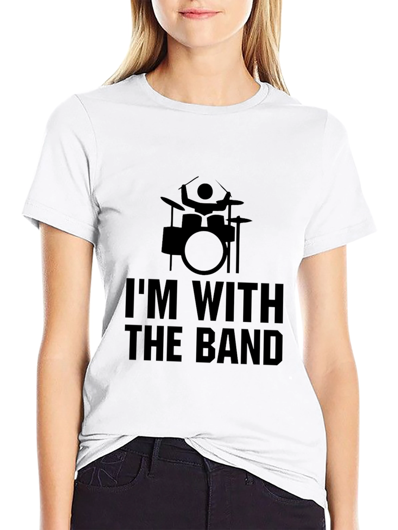 Im With The Band Drummer Graphic Tee