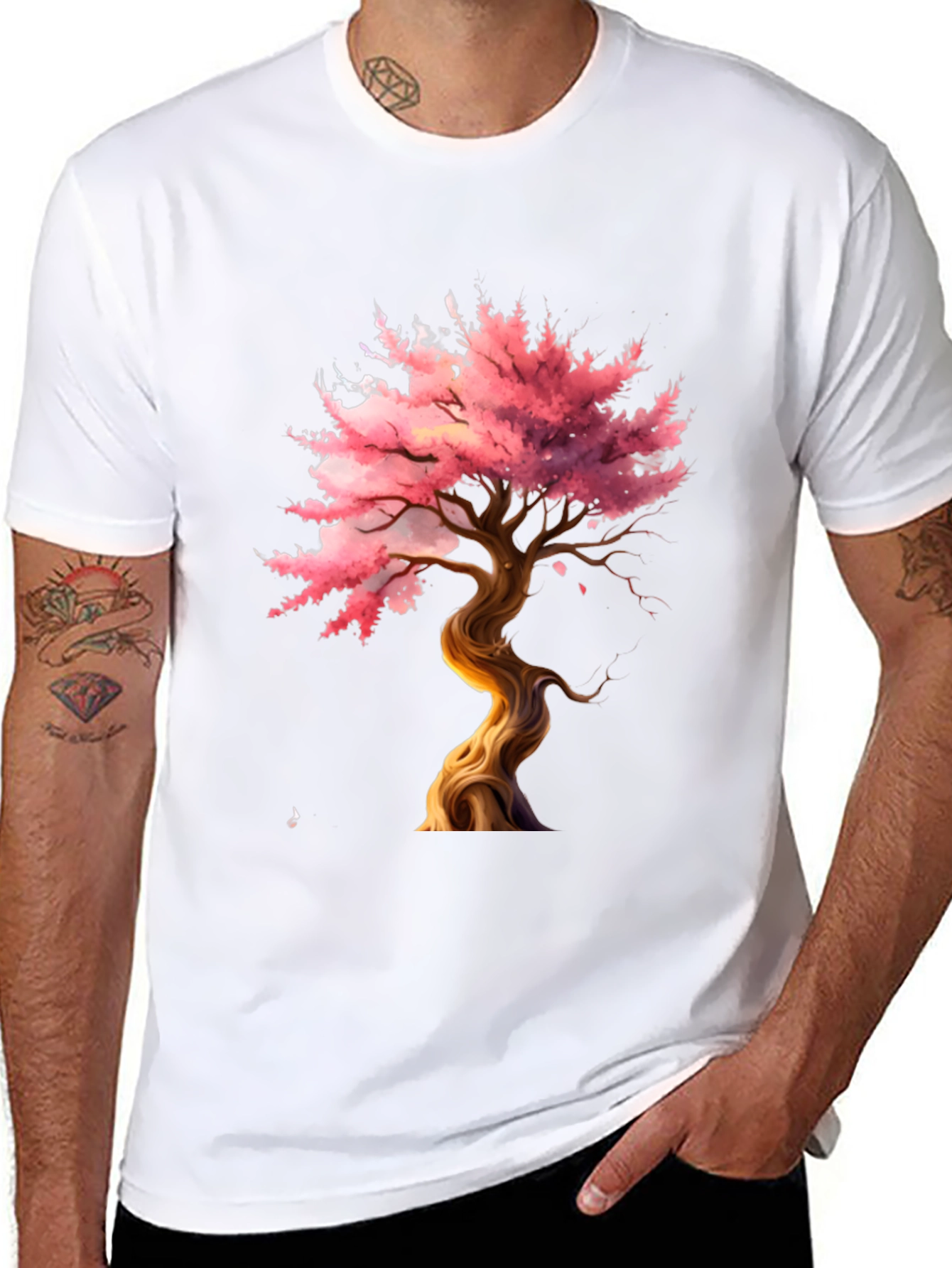Blossom Tree Graphic Tee - Stylish Nature Print