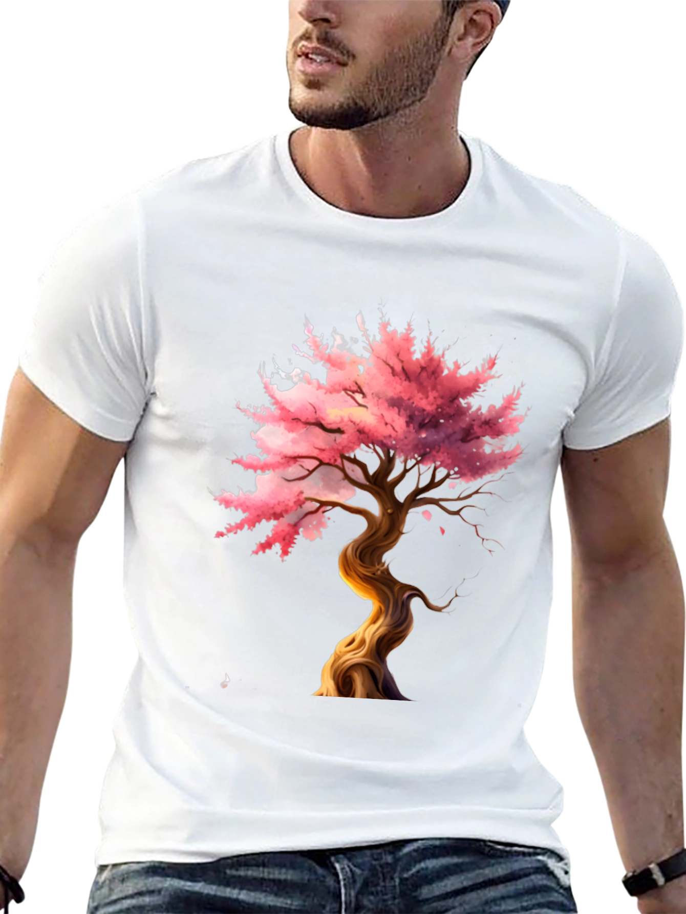 Blossom Tree Graphic Tee - Stylish Nature Print