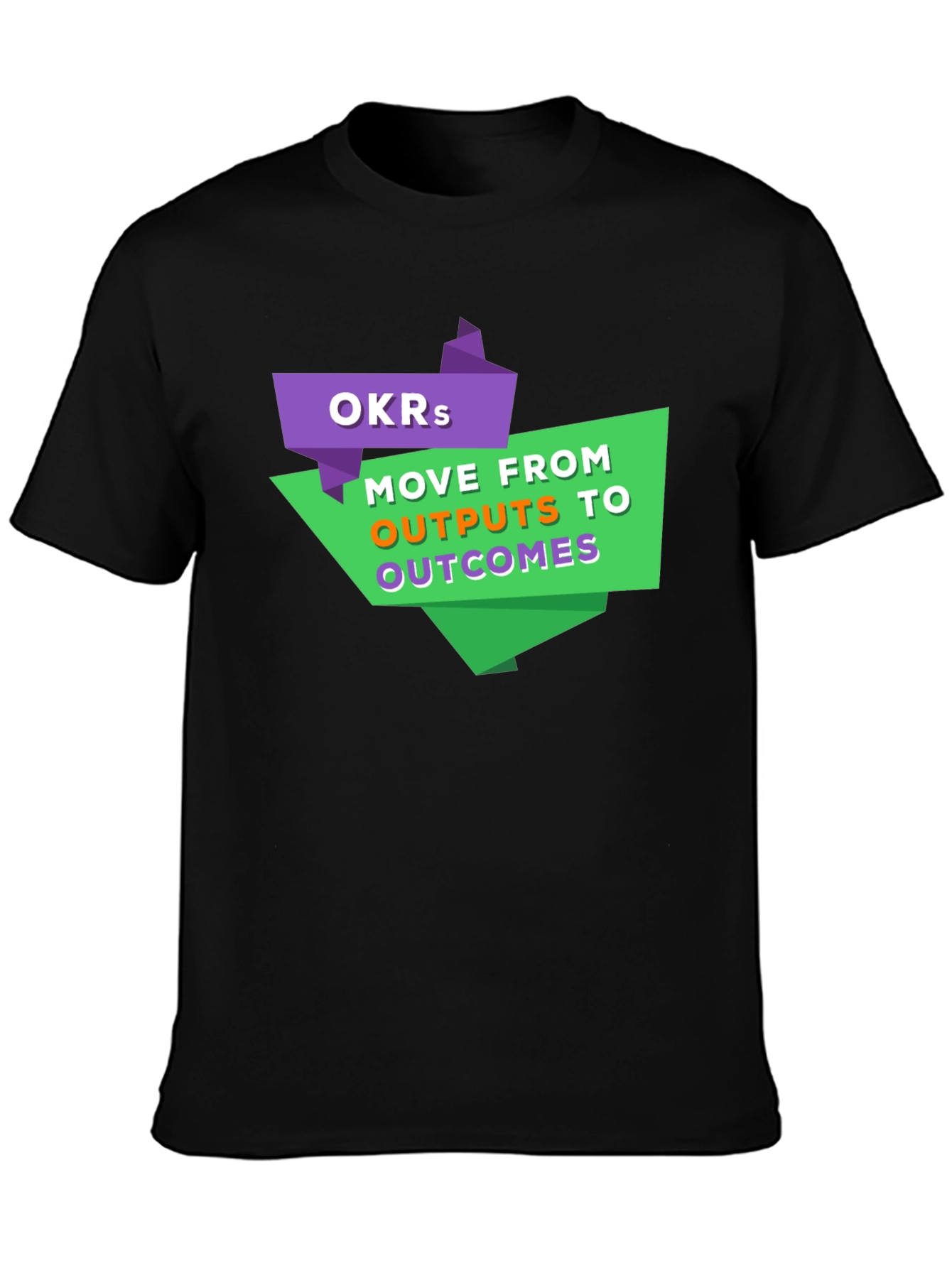 OKR Goals T-Shirt - Outputs to Outcomes Tee