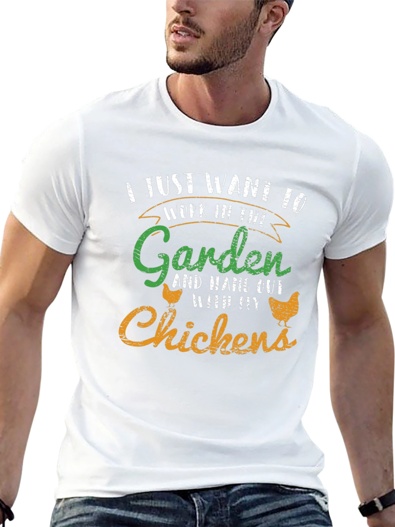 Gardeners Chicken T-Shirt - Work in the Garden