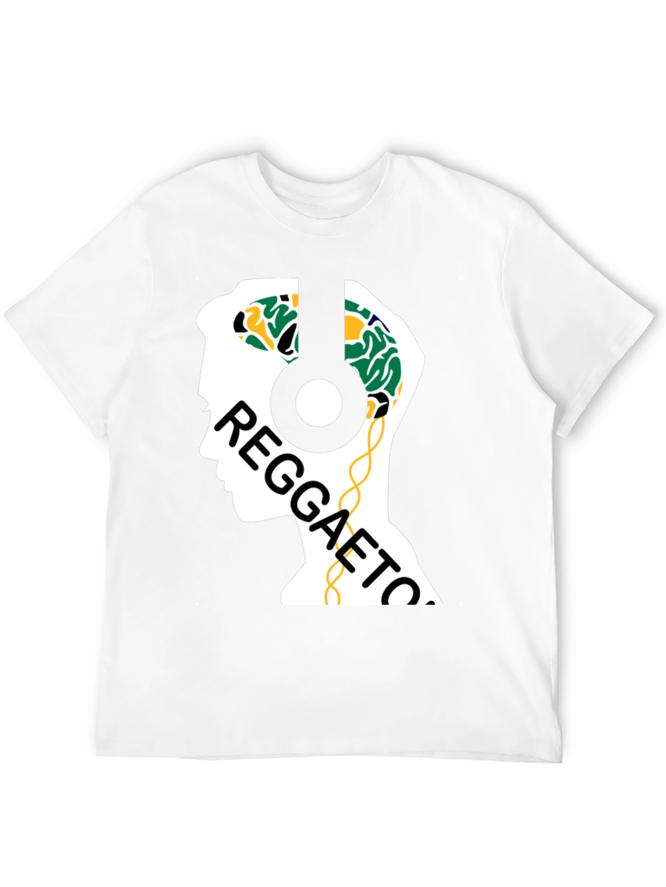 Reggaeton Brain Headphones T-Shirt - Music Lover Tee