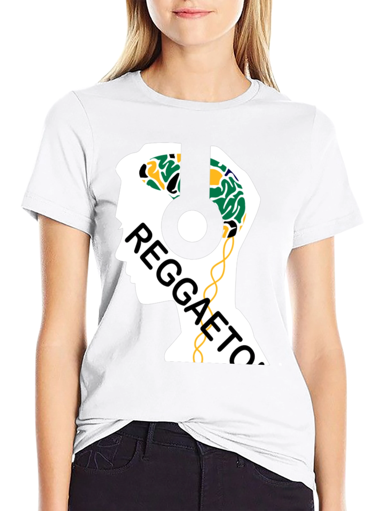 Reggaeton Brain Headphones T-Shirt - Music Lover Tee
