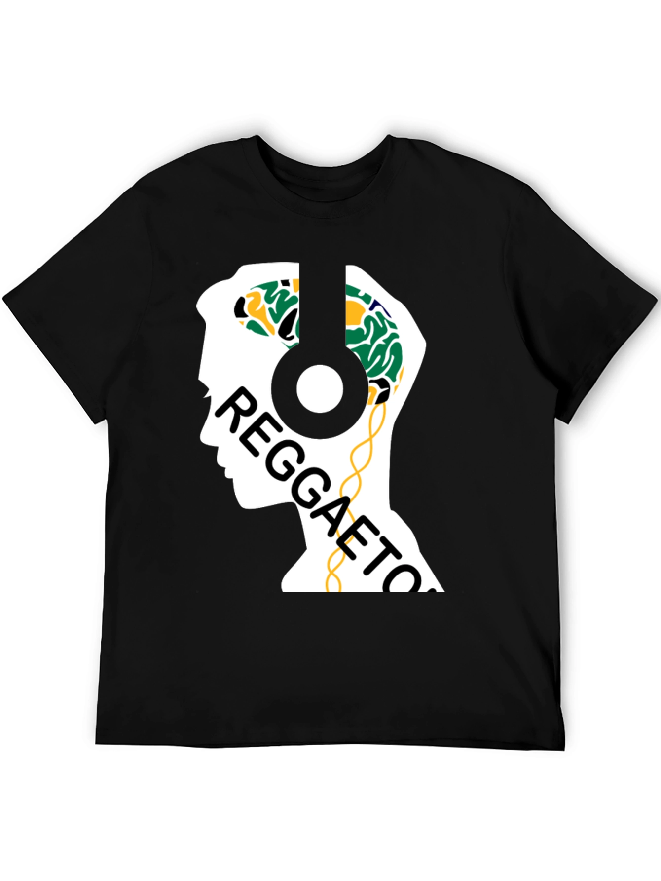 Reggaeton Brain Headphones T-Shirt - Music Lover Tee