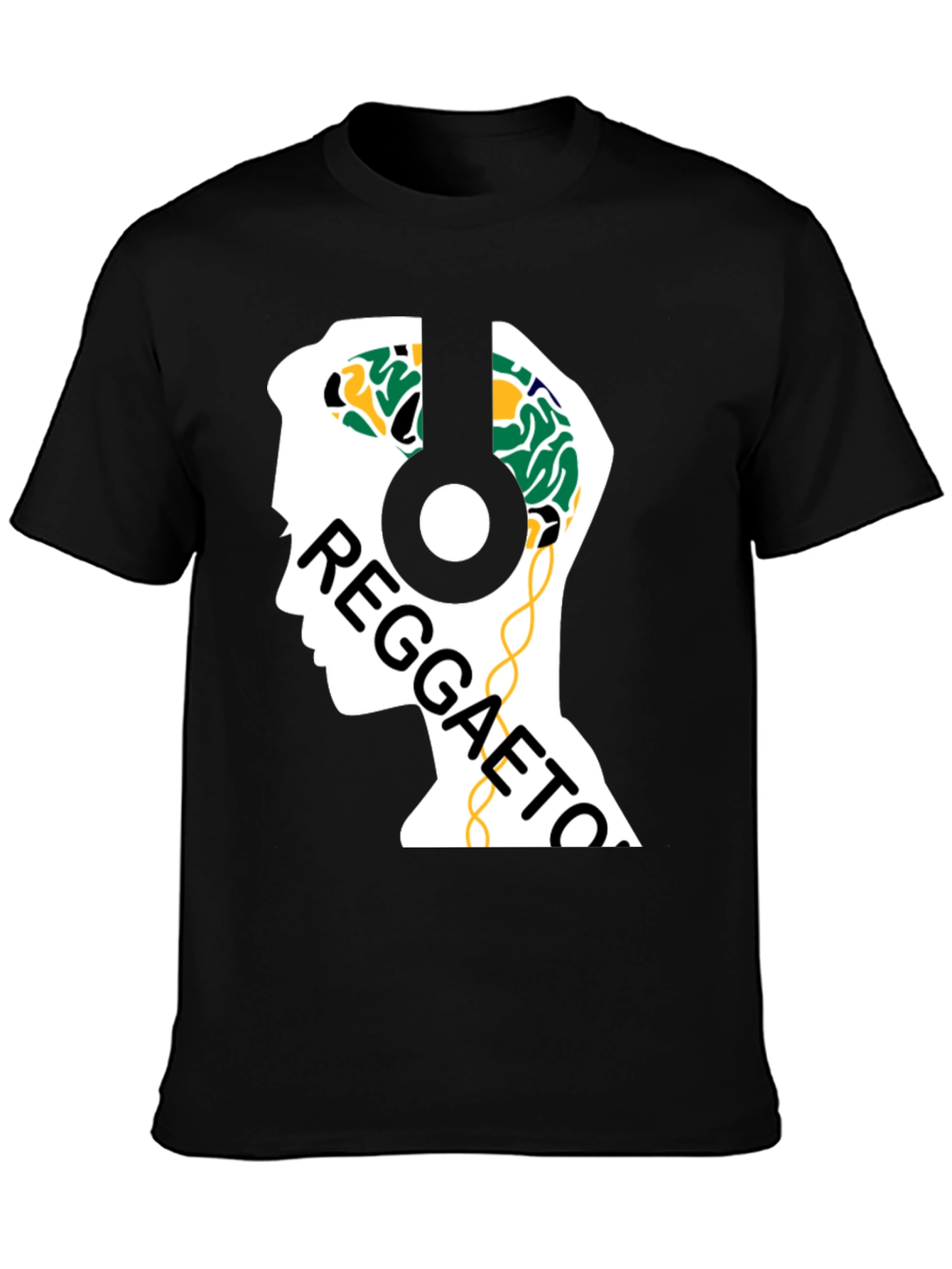 Reggaeton Brain Headphones T-Shirt - Music Lover Tee