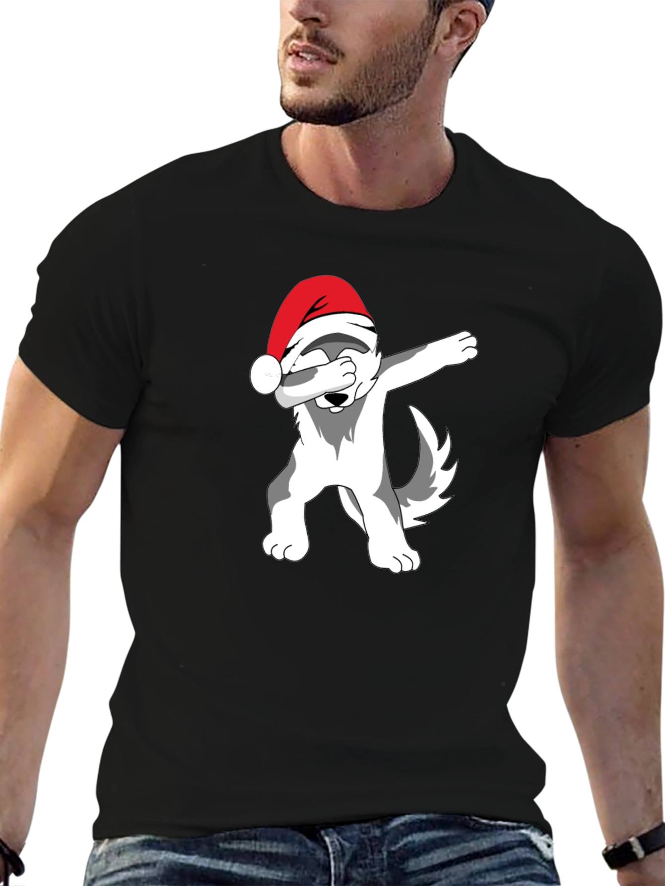Dabbing Dog Christmas T-Shirt