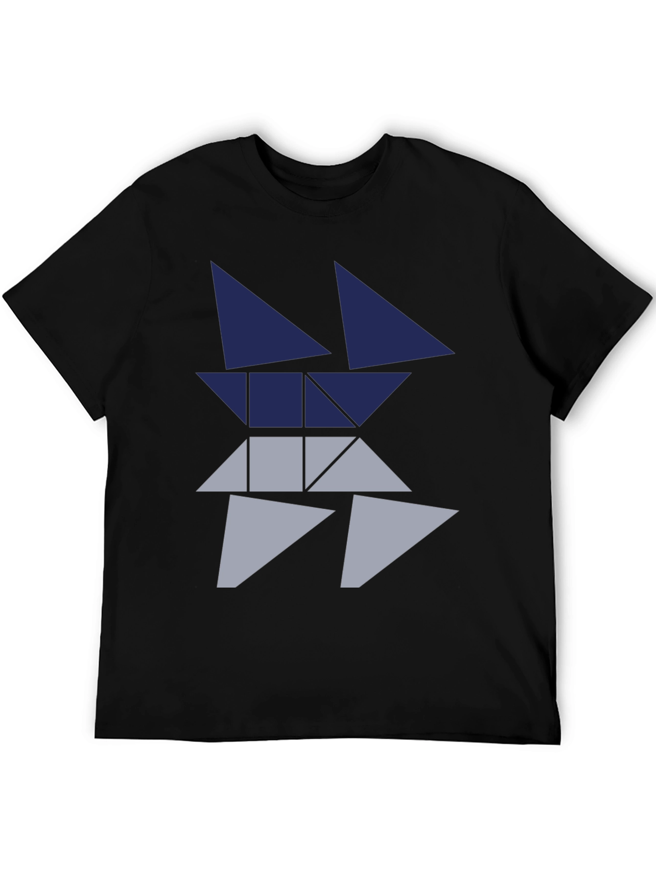 Geometric Triangle Graphic Tee - Modern Style