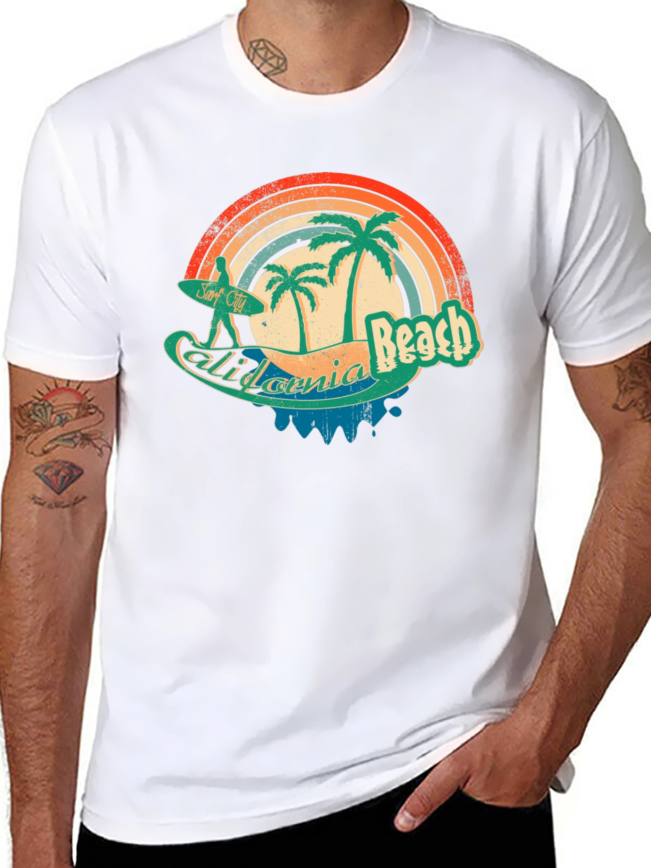 California Beach Retro Surf T-Shirt