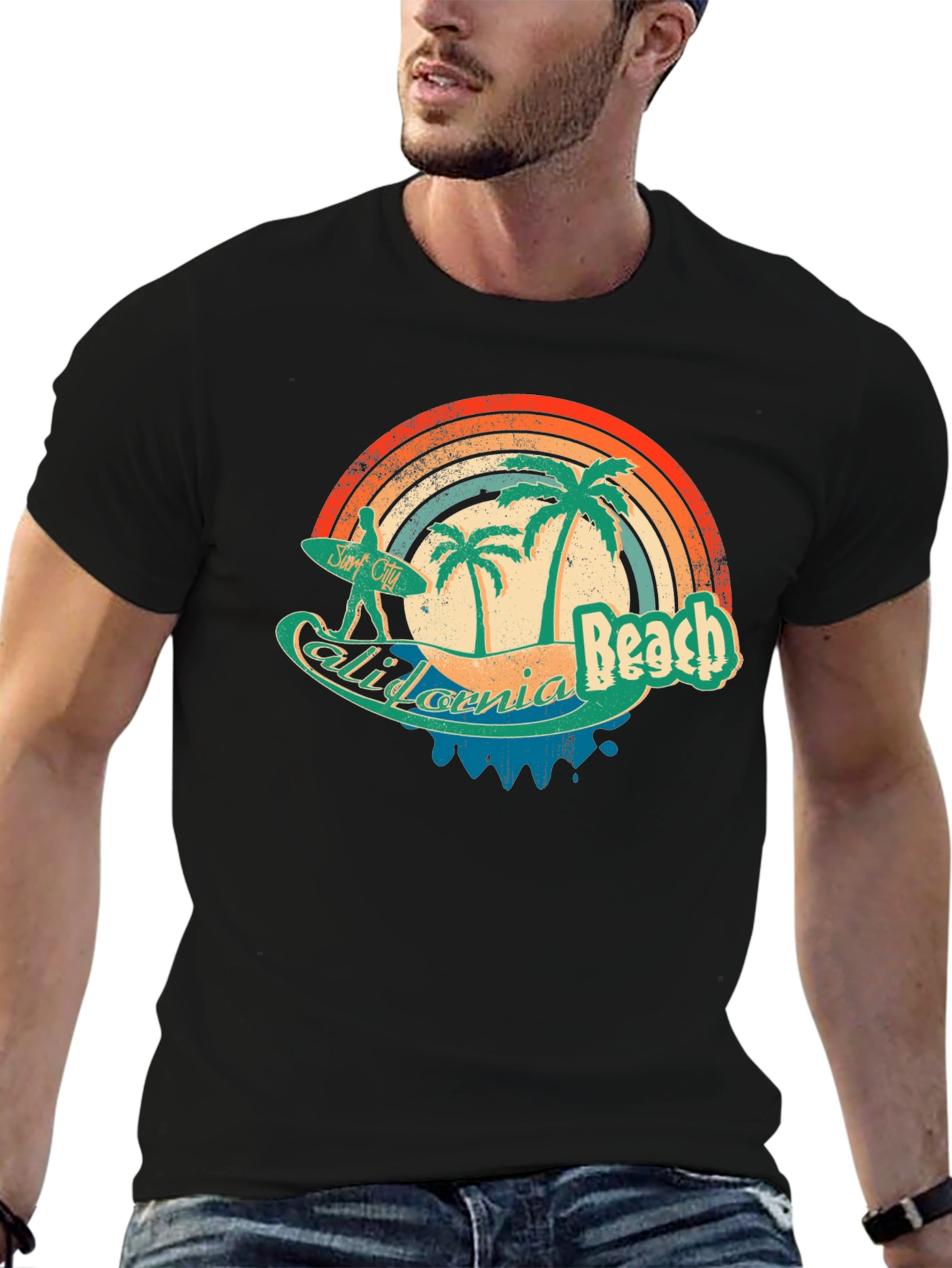 California Beach Retro Surf T-Shirt