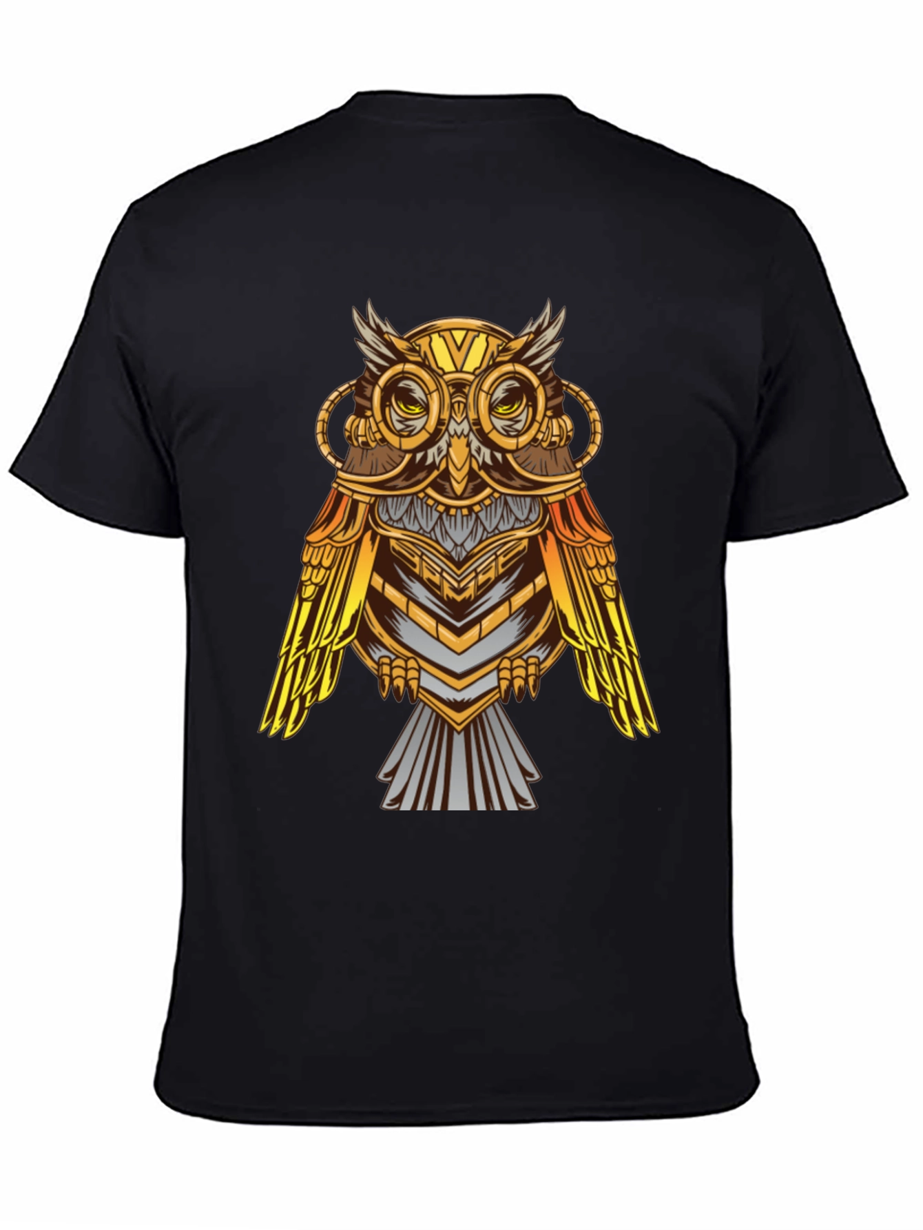 Steampunk Owl Graphic T-Shirt - Unique Design