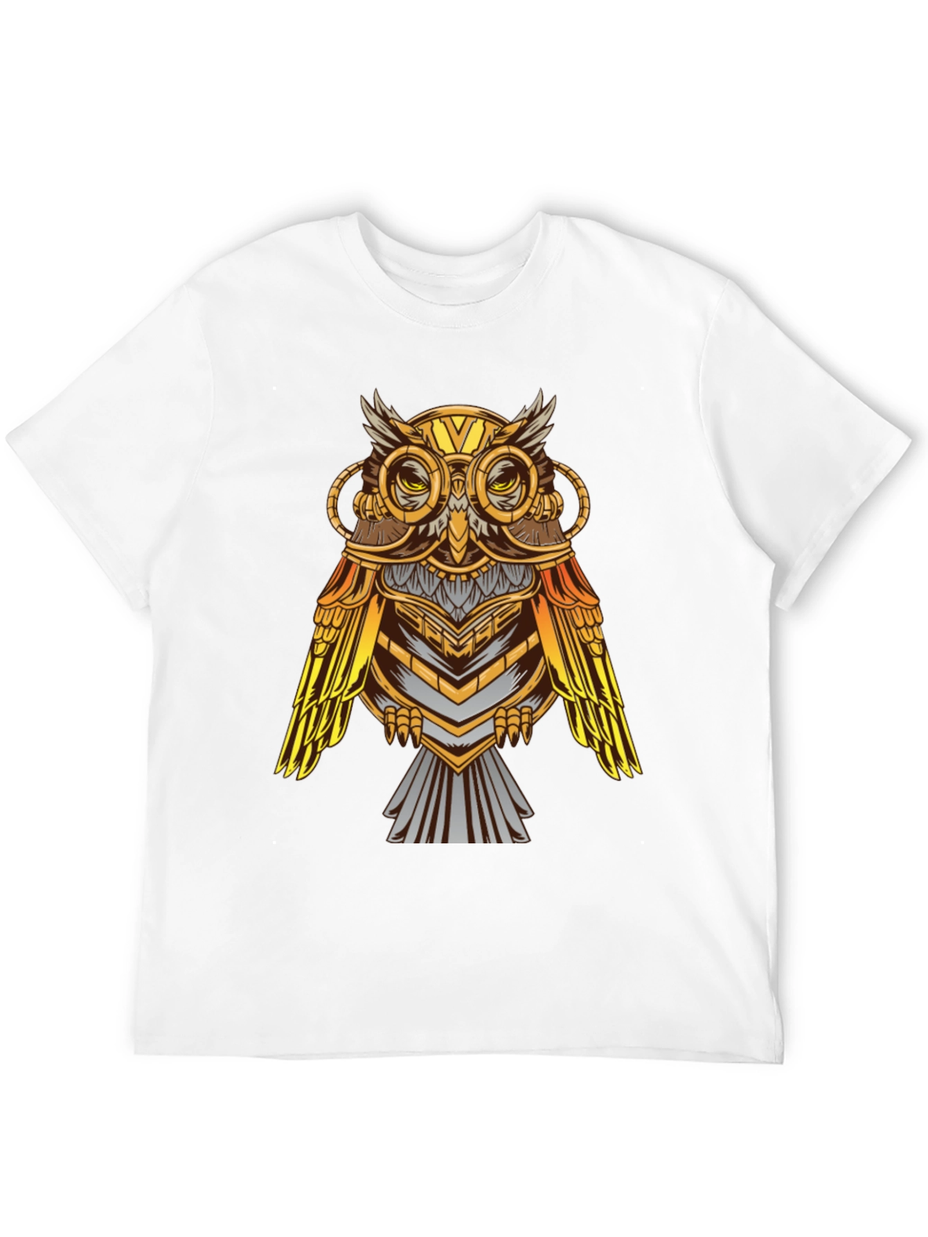 Steampunk Owl Graphic T-Shirt - Unique Design
