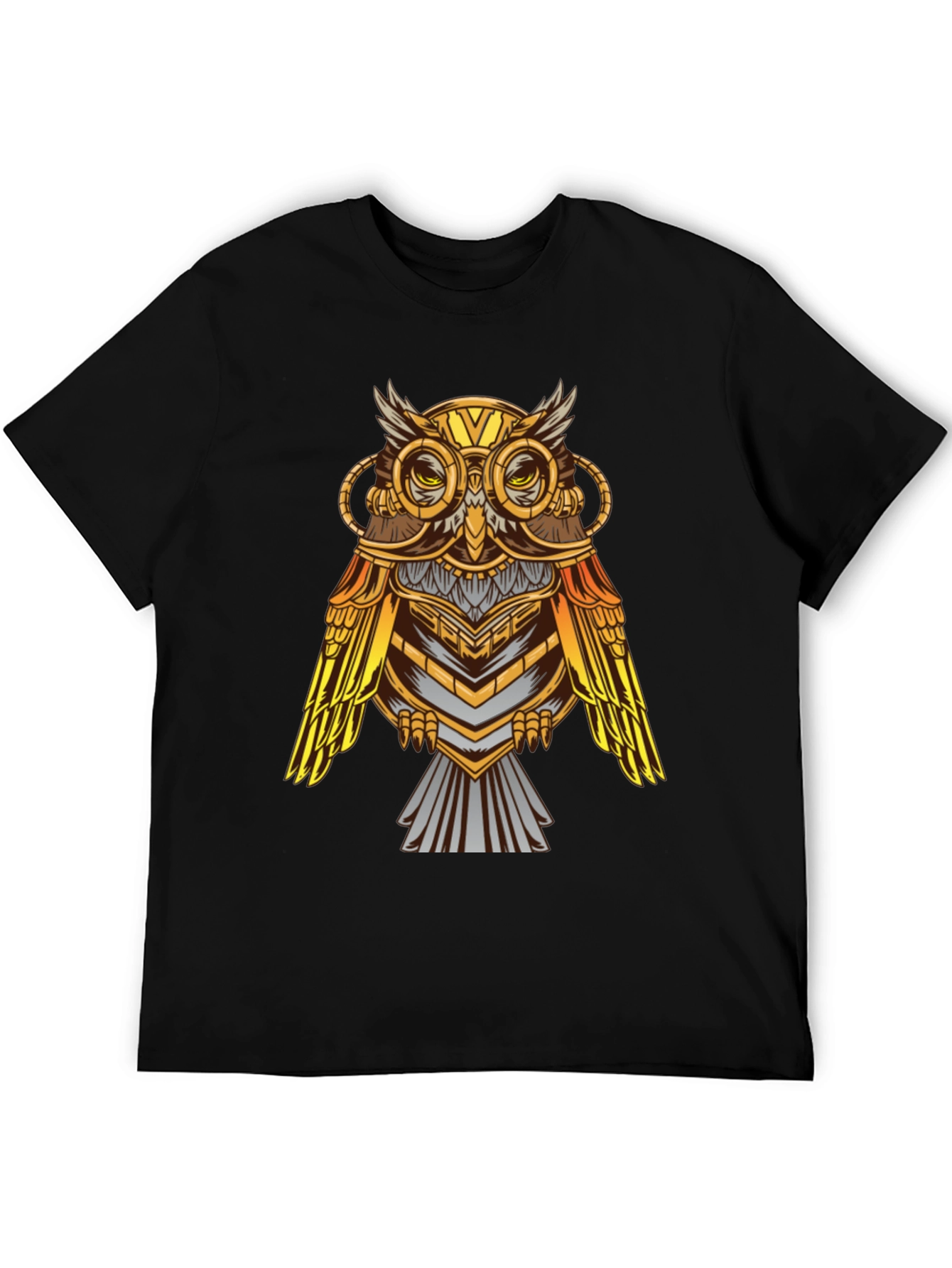 Steampunk Owl Graphic T-Shirt - Unique Design