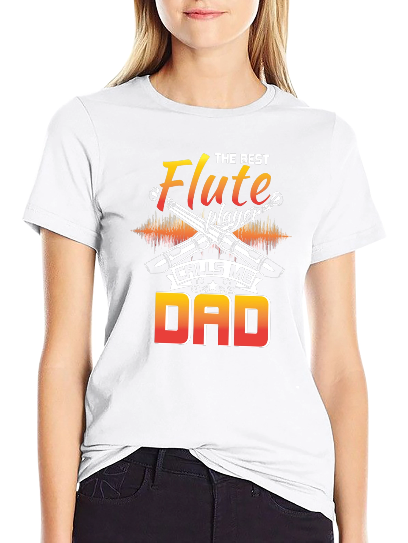 Flute Player Dad T-Shirt - Music Lover Gift