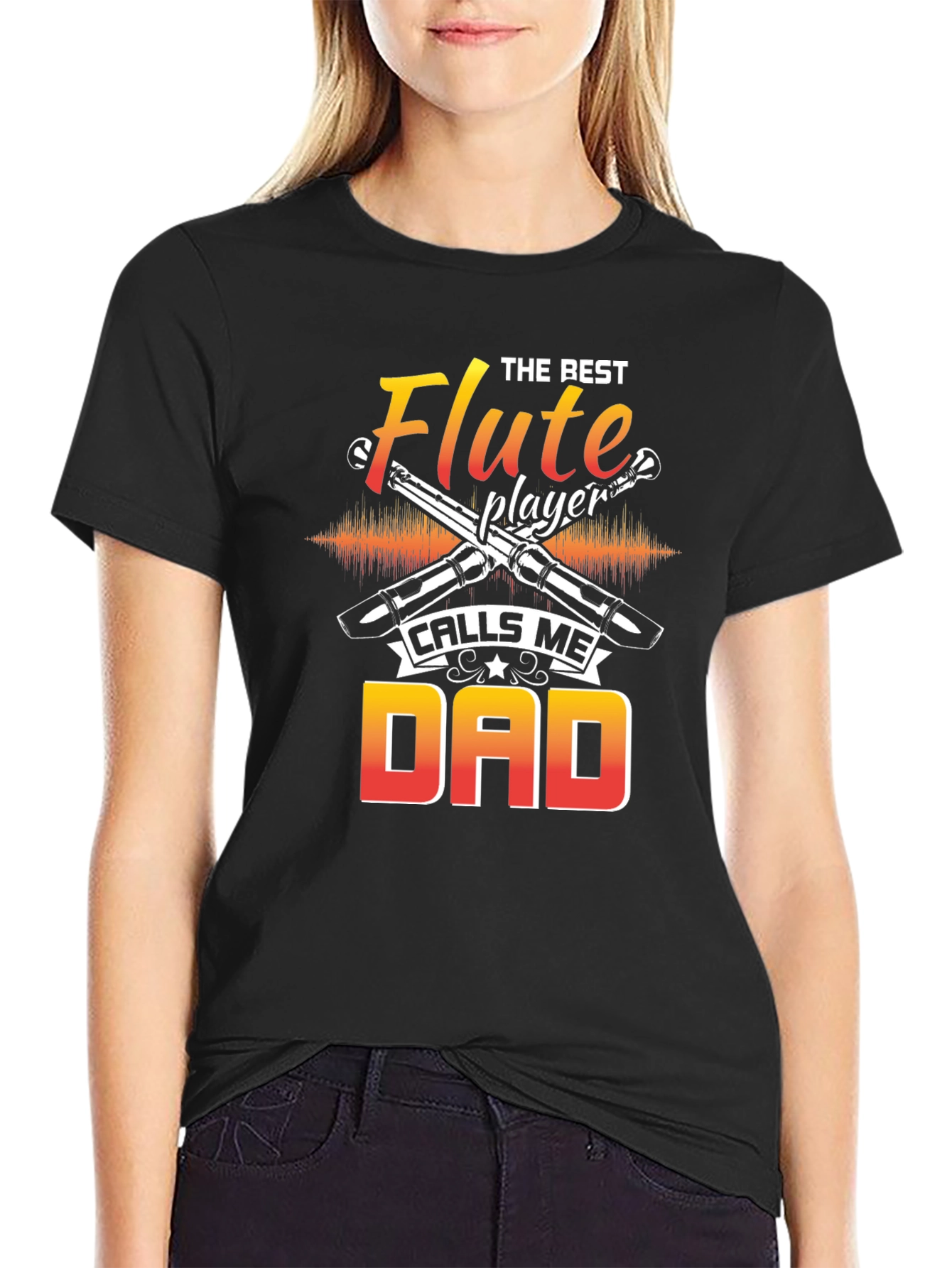 Flute Player Dad T-Shirt - Music Lover Gift
