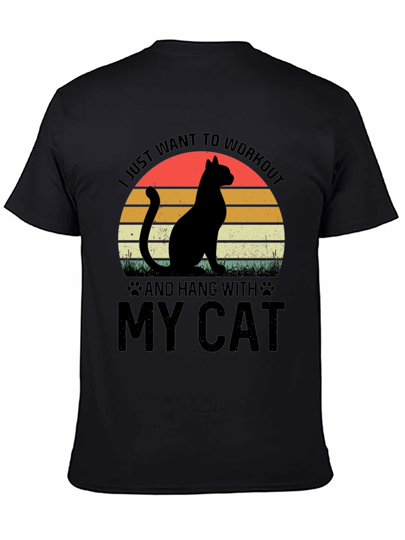 Workout and Hang With My Cat T-Shirt