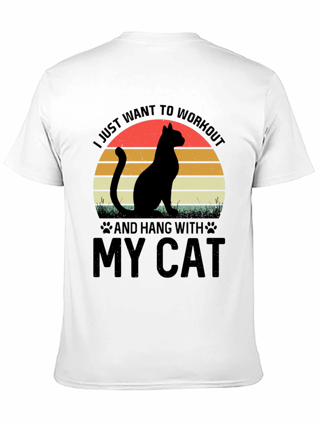 Workout and Hang With My Cat T-Shirt