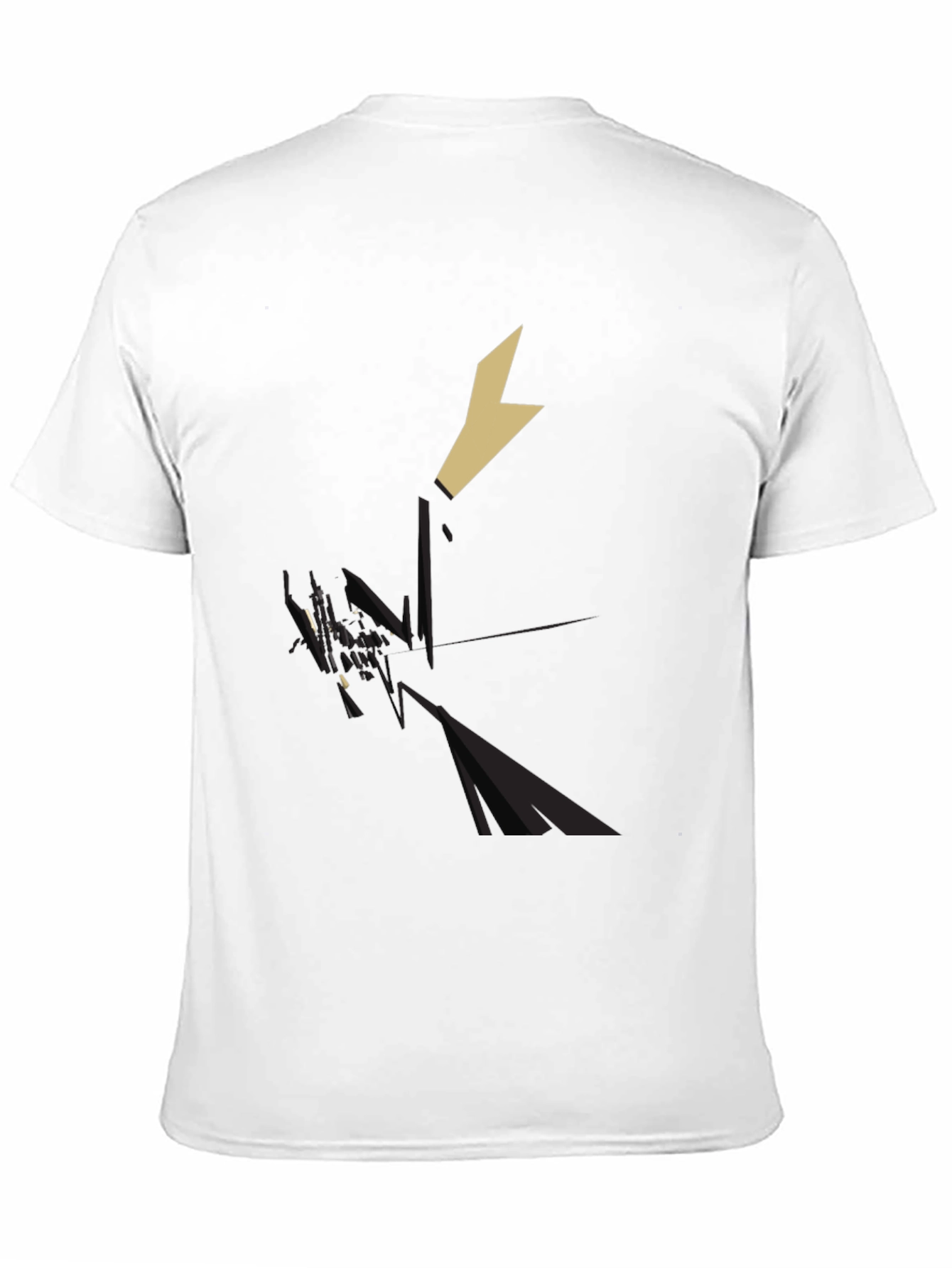 Geometric Knight Graphic Tee - Black