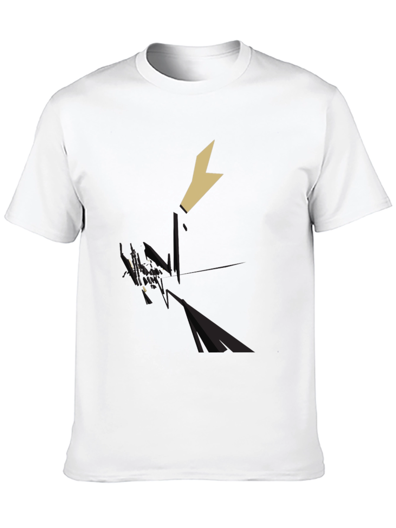 Geometric Knight Graphic Tee - Black