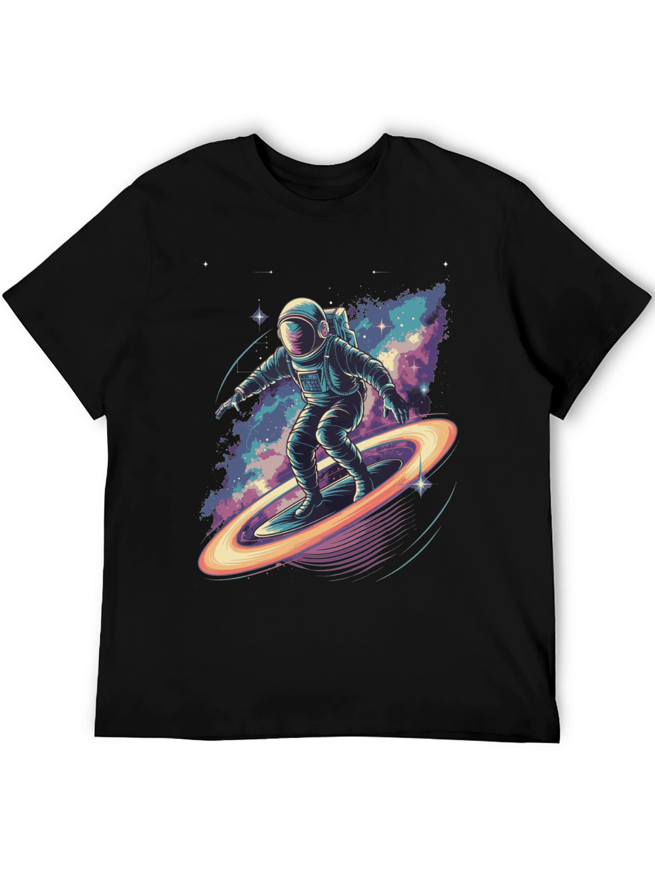 Astronaut Surfing T-Shirt - Space Galaxy Design