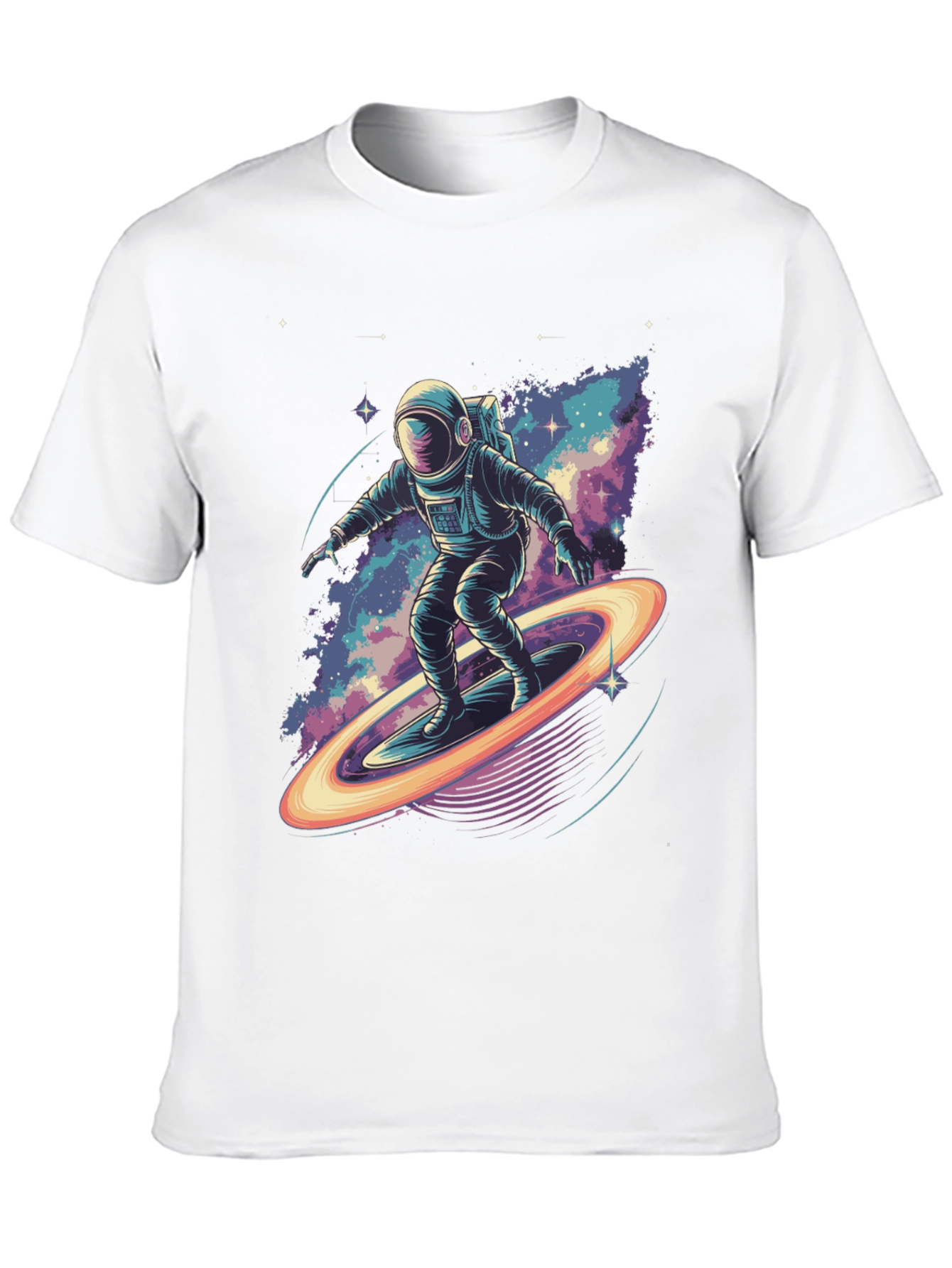 Astronaut Surfing T-Shirt - Space Galaxy Design