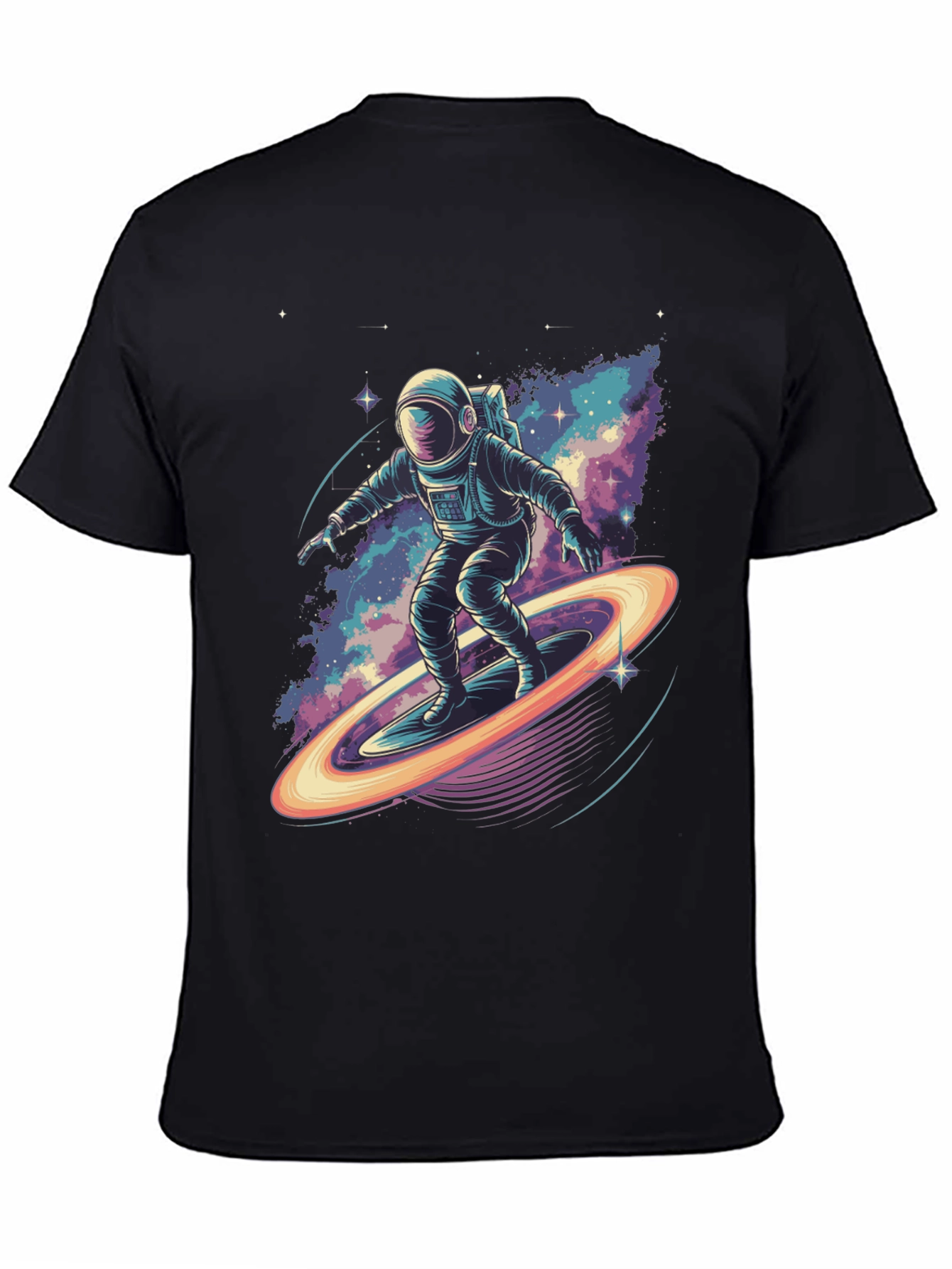 Astronaut Surfing T-Shirt - Space Galaxy Design