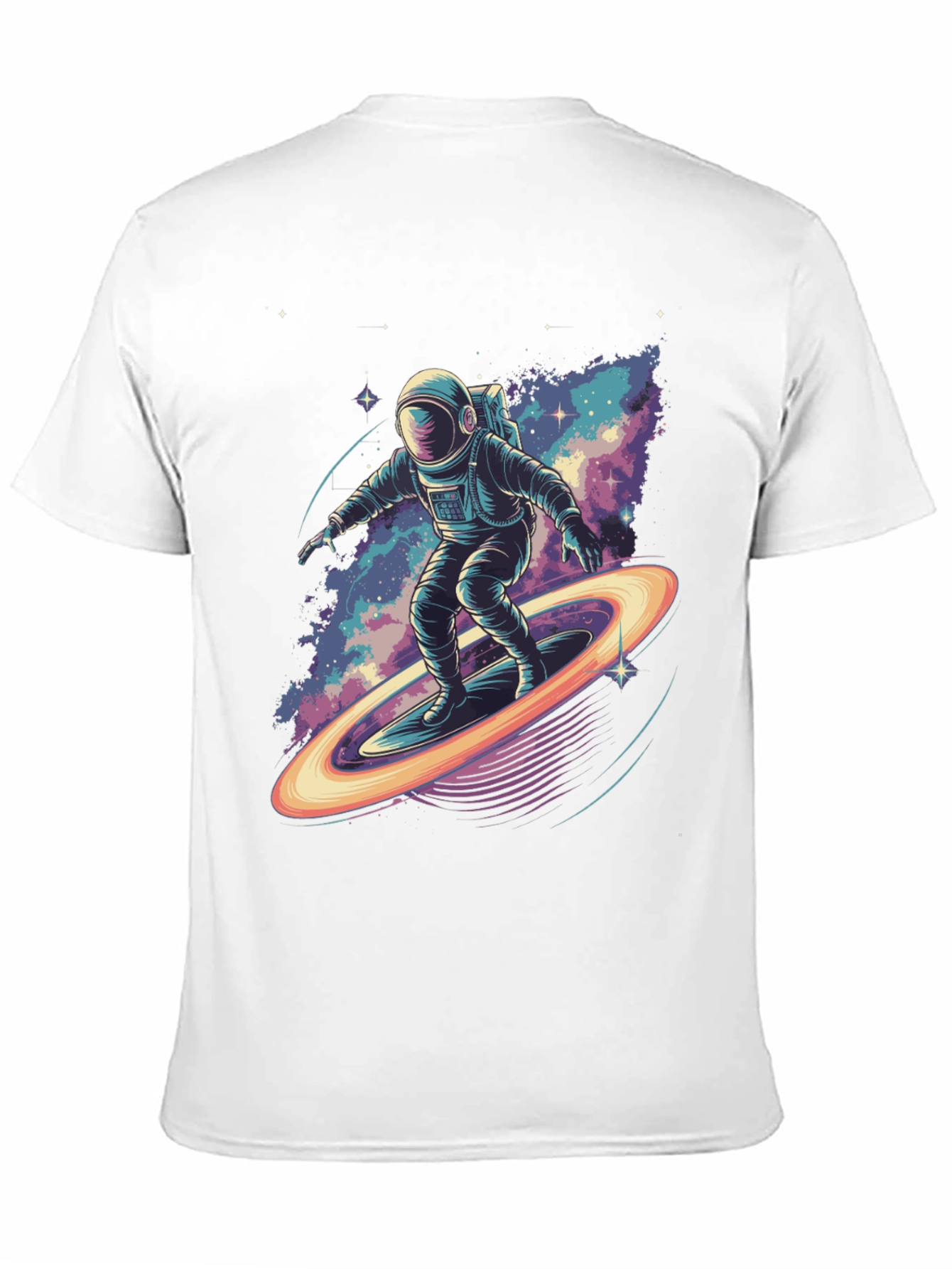 Astronaut Surfing T-Shirt - Space Galaxy Design