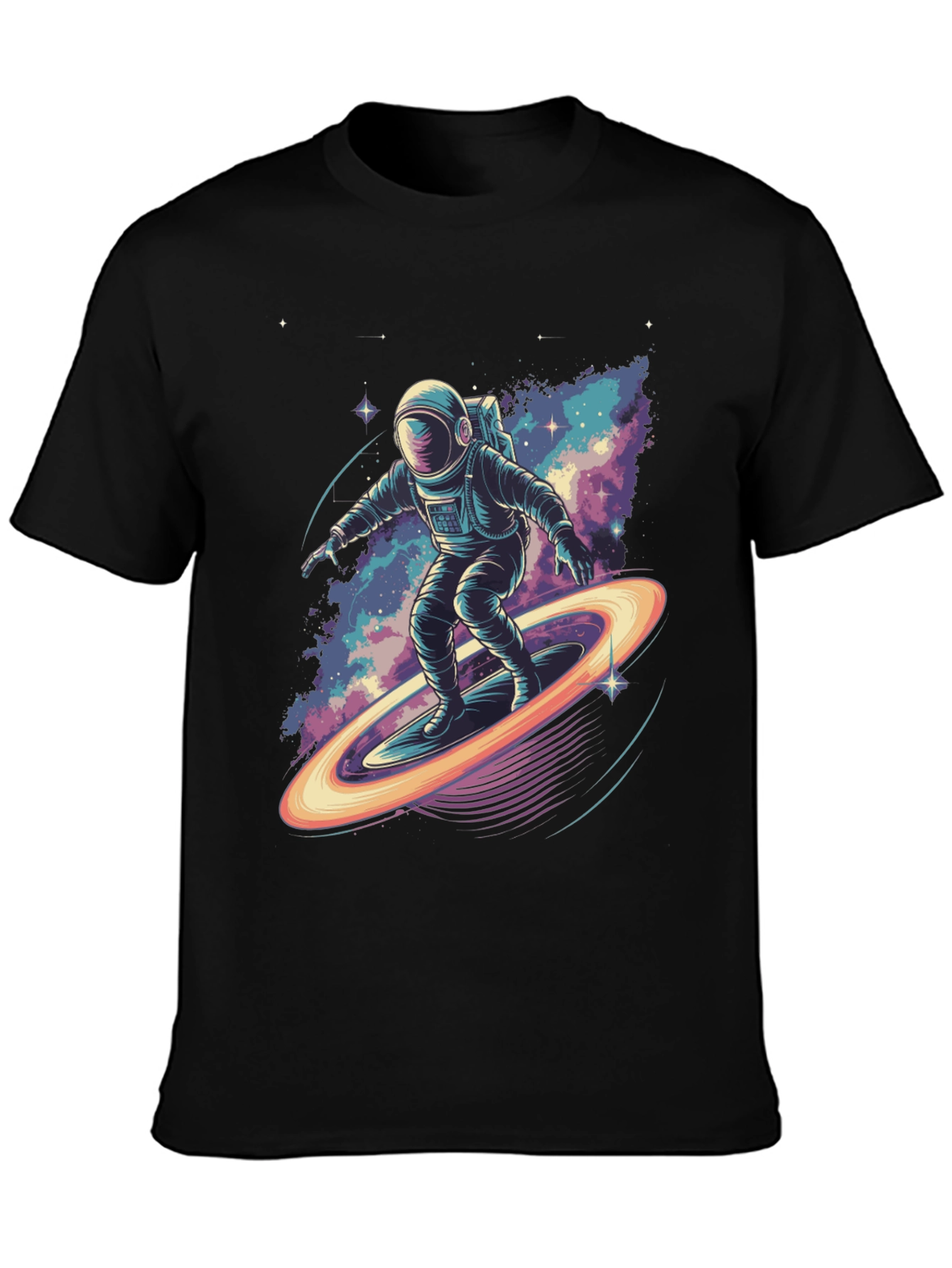 Astronaut Surfing T-Shirt - Space Galaxy Design