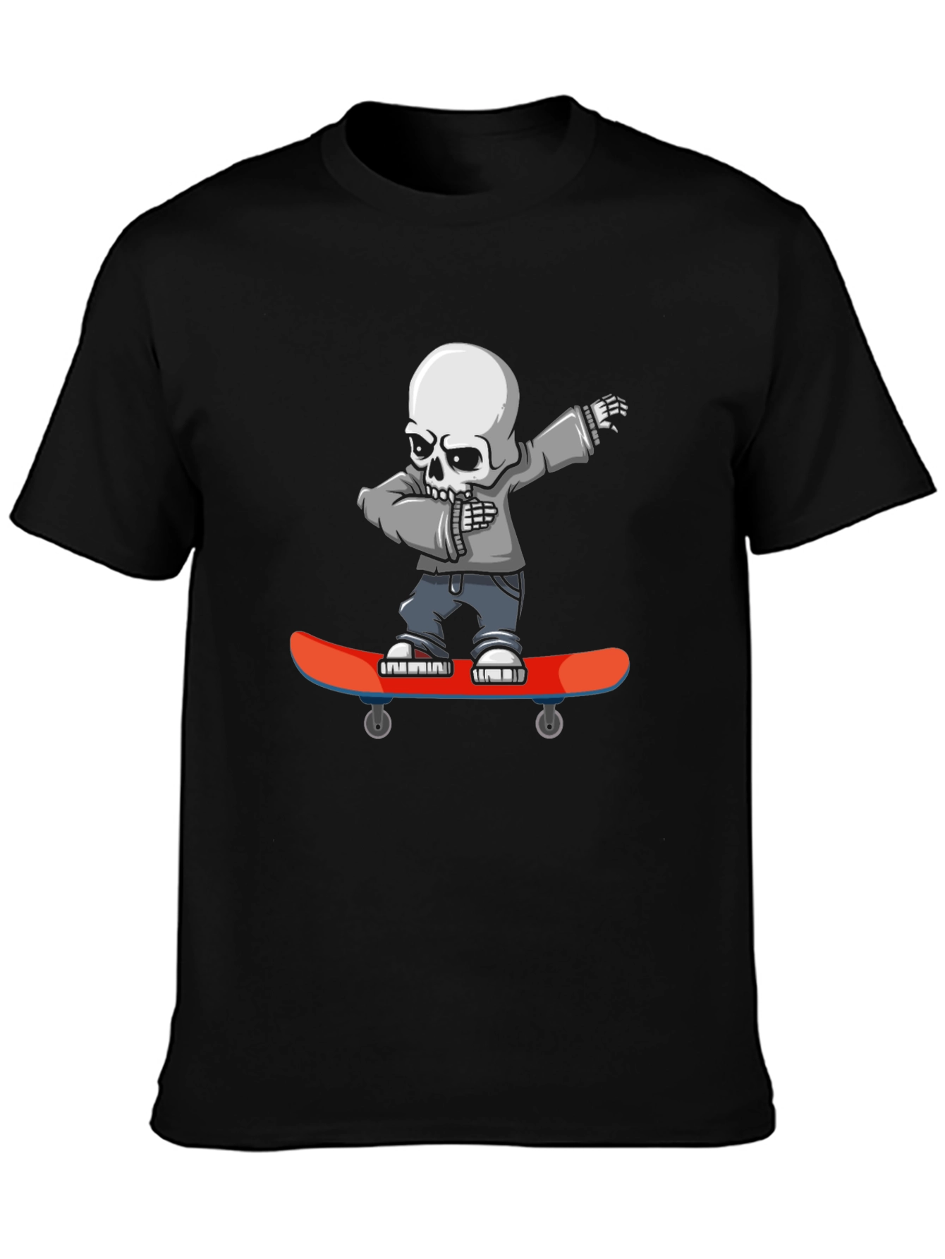 Skateboard Skeleton Graphic T-Shirt