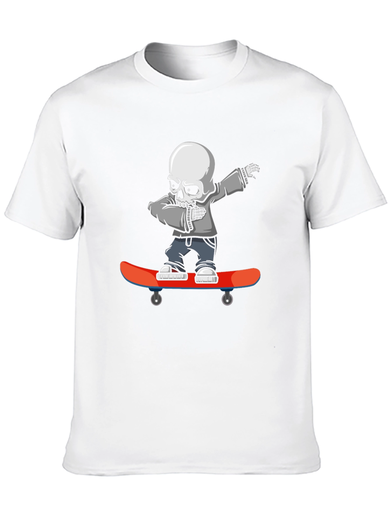 Skateboard Skeleton Graphic T-Shirt