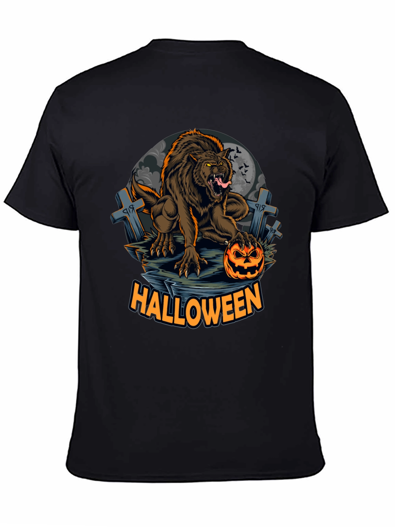 Halloween Werewolf Graphic T-Shirt