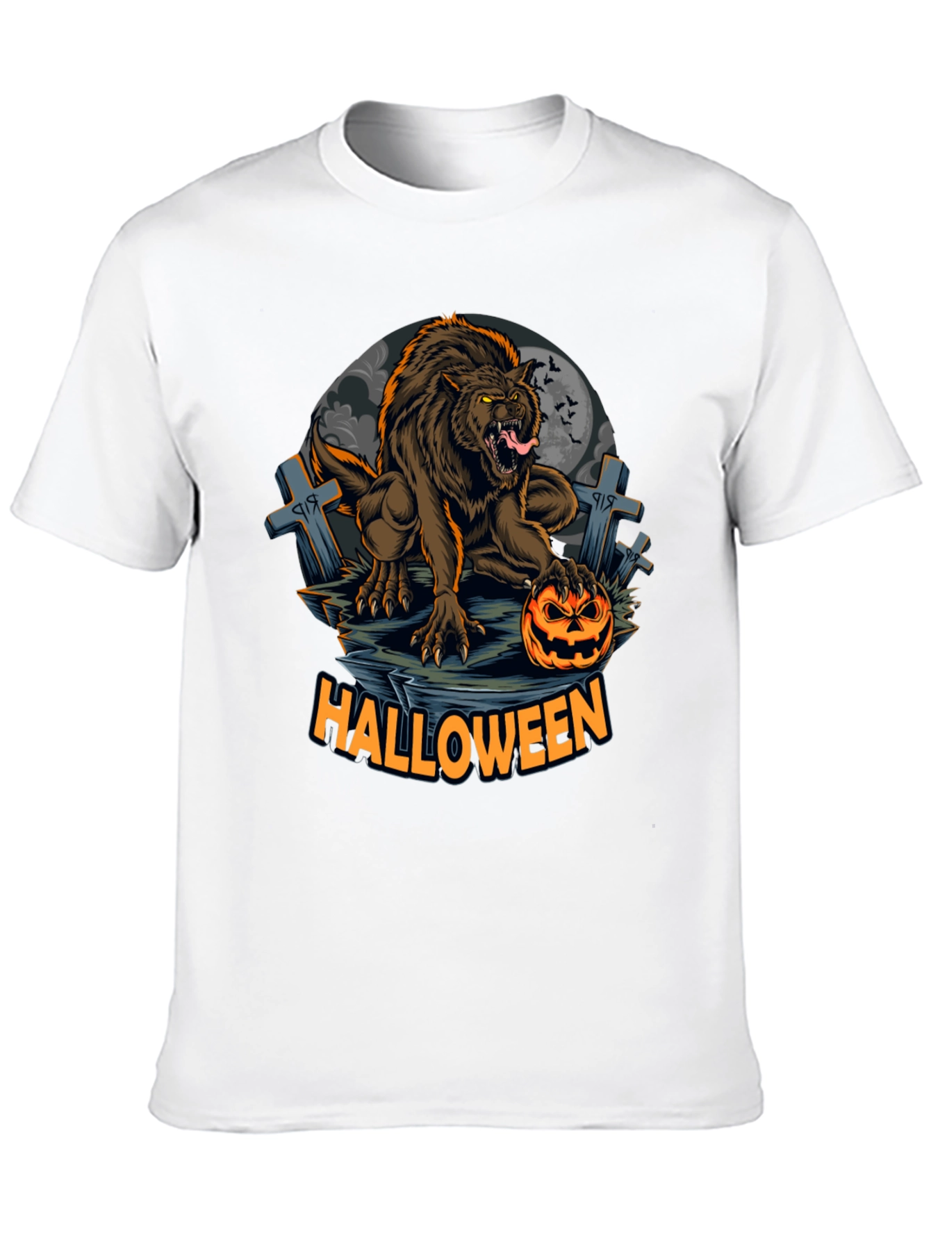 Halloween Werewolf Graphic T-Shirt