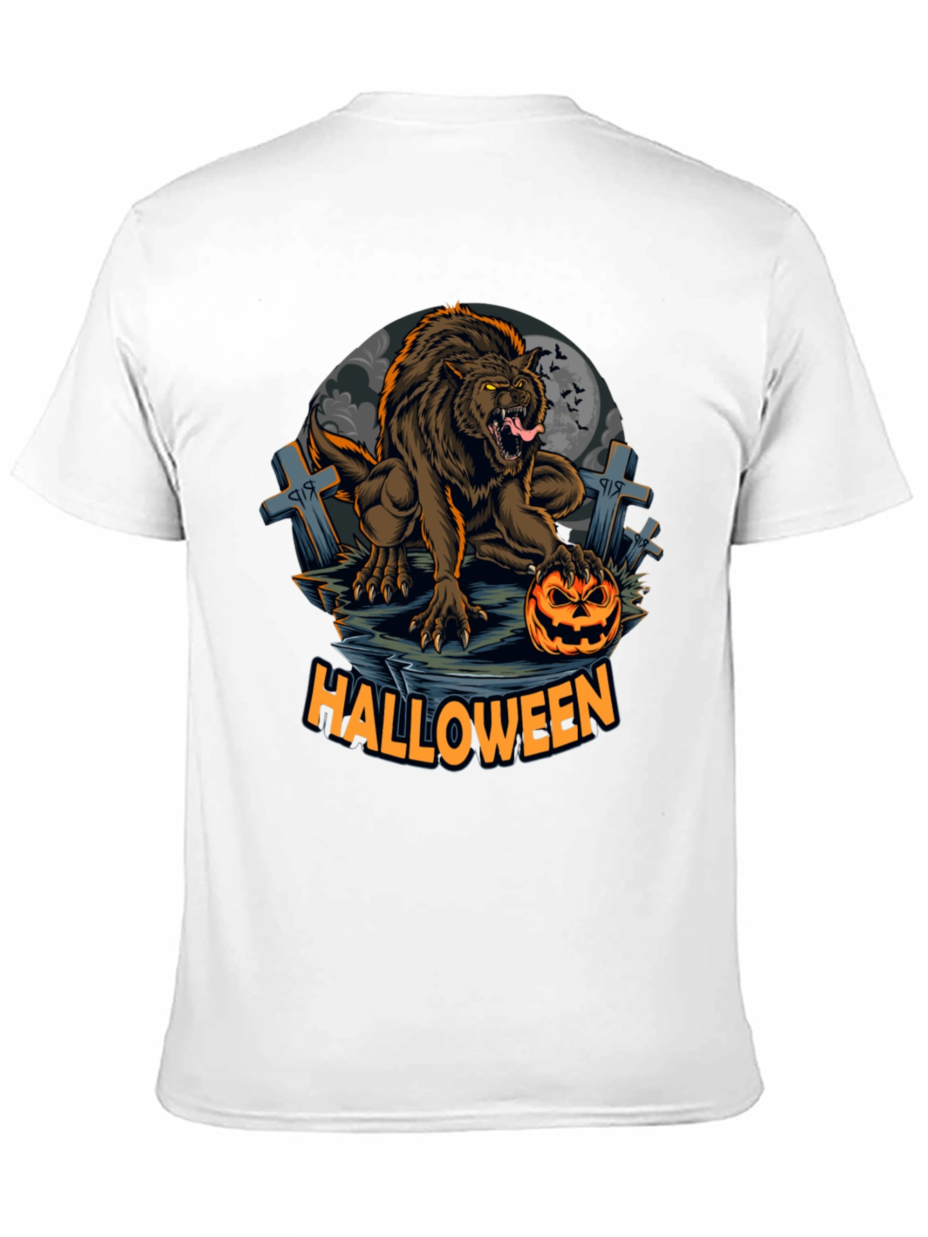 Halloween Werewolf Graphic T-Shirt