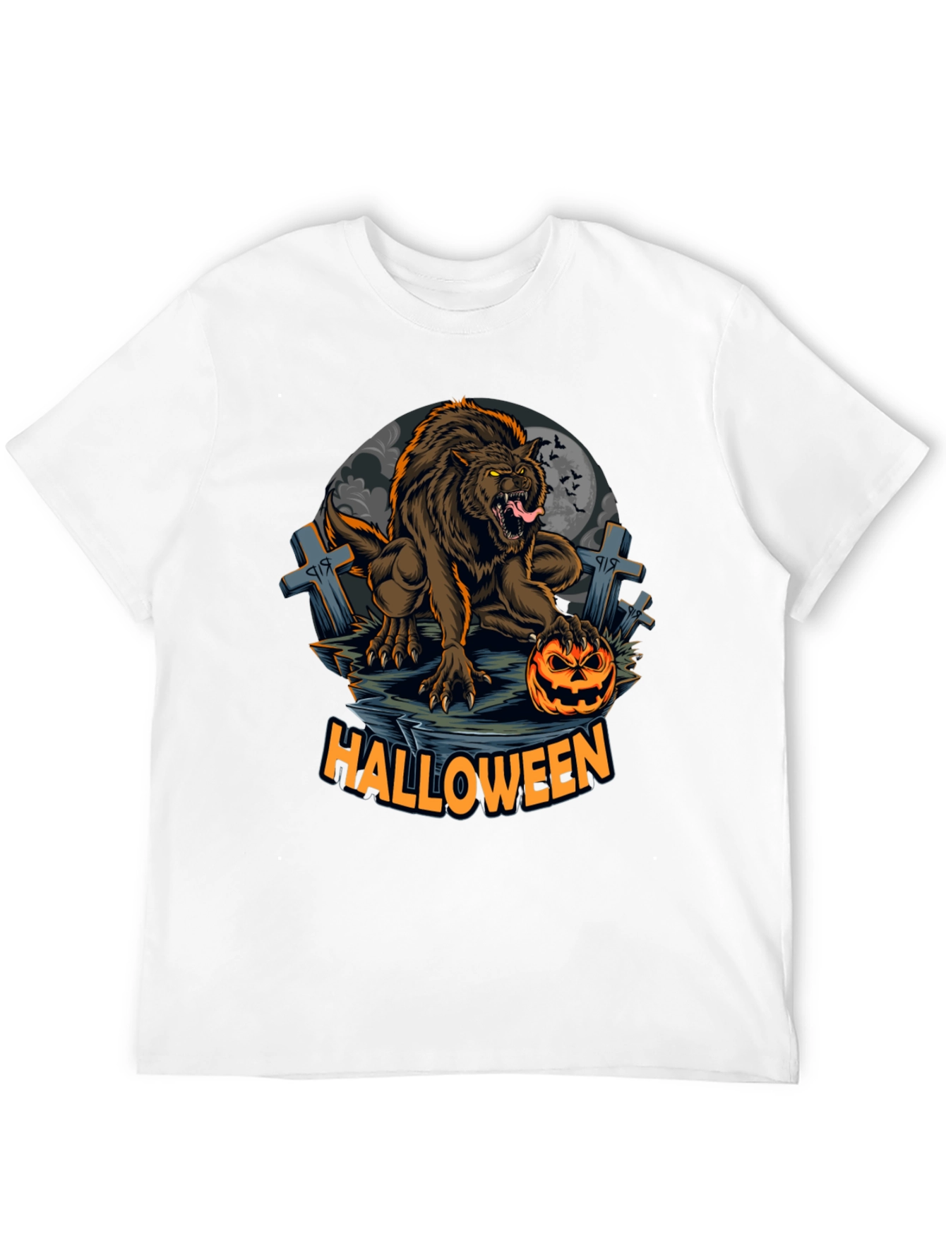 Halloween Werewolf Graphic T-Shirt