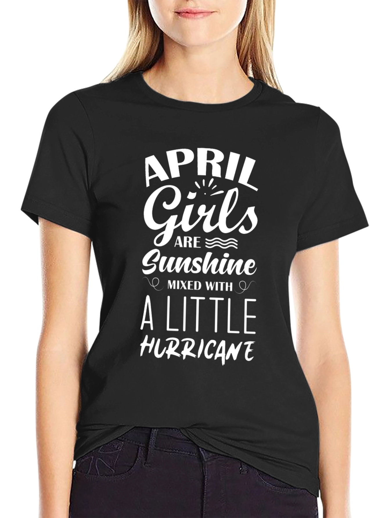April Girls Sunshine Hurricane Graphic Tee
