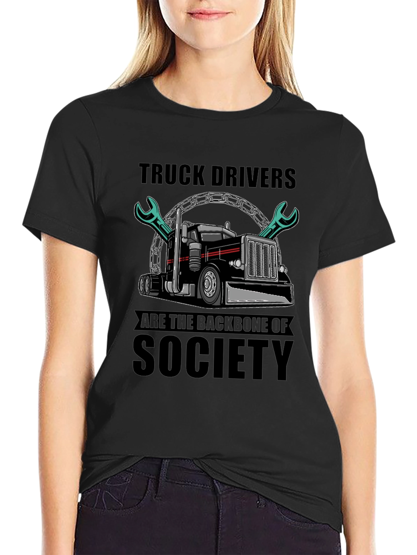 Truck Driver Backbone T-Shirt