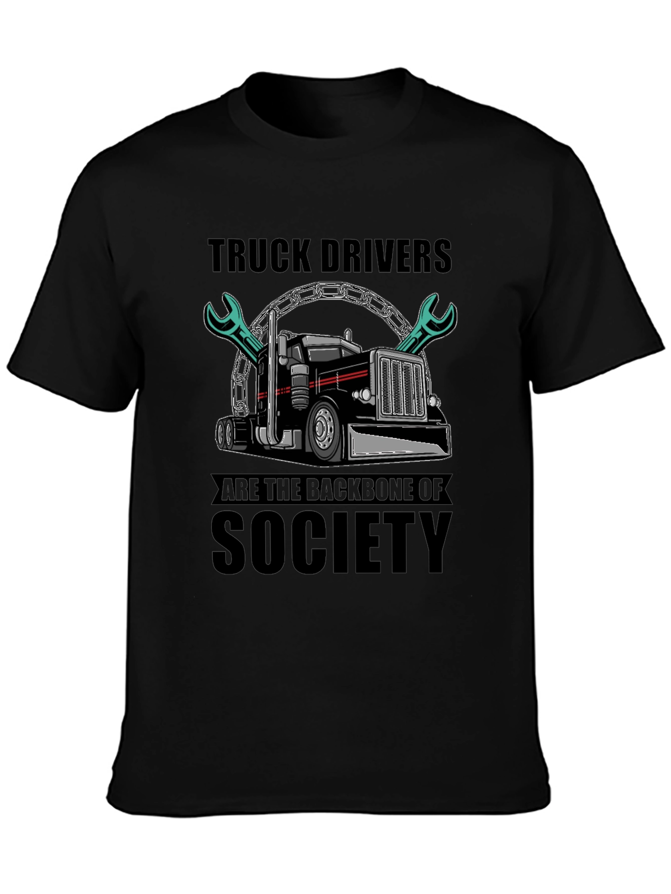 Truck Driver Backbone T-Shirt