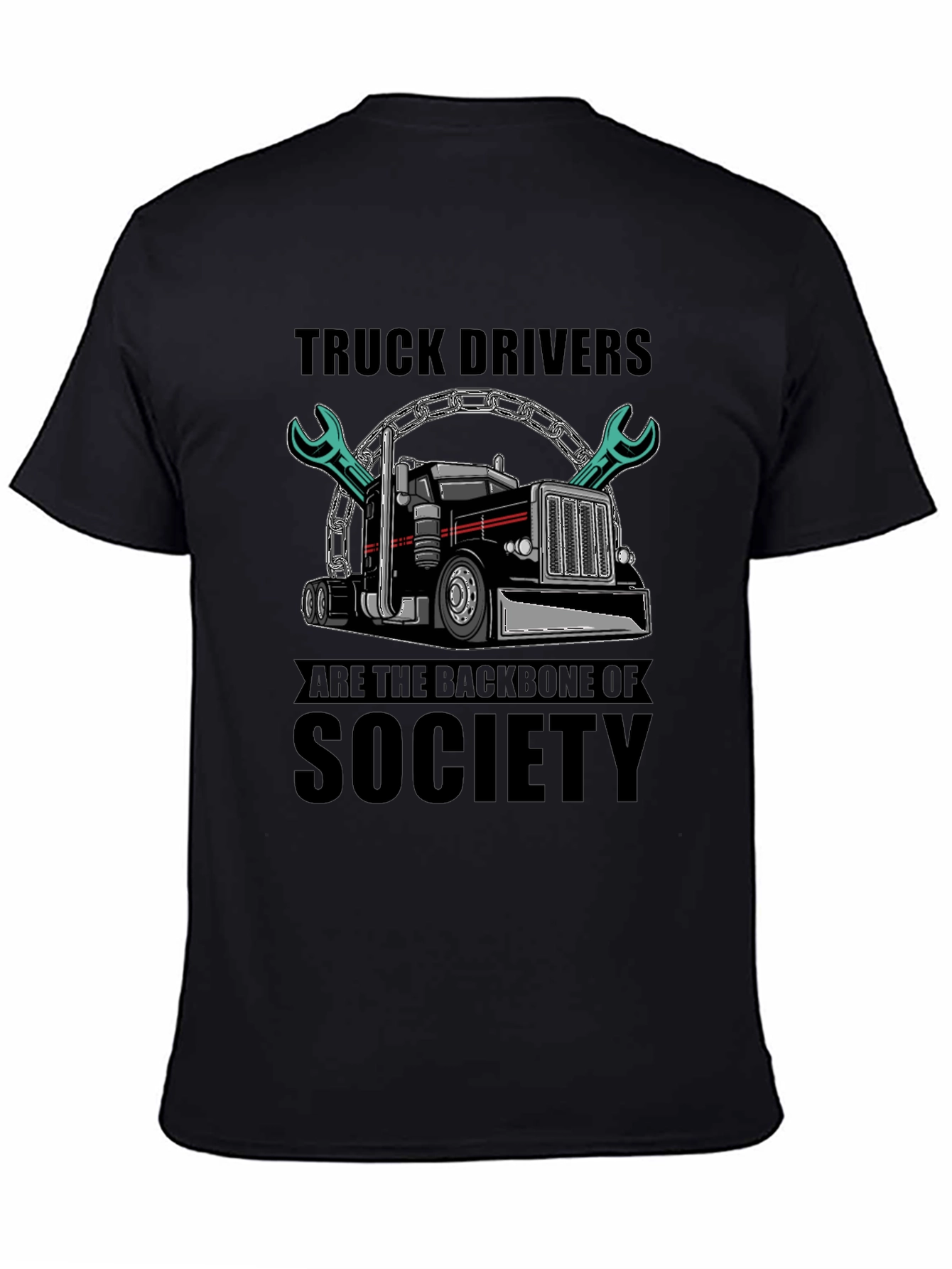 Truck Driver Backbone T-Shirt
